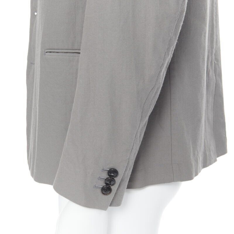 Arts & Science ARTS & SCIENCE grey cotton blend 4-button short collar casusal blazer jacket JP2 Size 46R - 7 Thumbnail