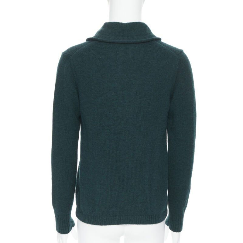 Undercover UNDERCOVER 100% wool dark green ribbon drawstring V-neck pullover sweater S Size US M / EU 48-50 / 2 - 5 Thumbnail