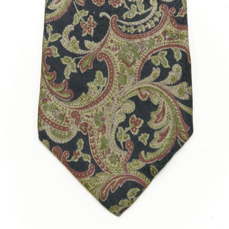 Dior vintage CHRISTIAN DIOR 100% silk red blue oriental paisley print tie Size ONE SIZE - 2 Thumbnail