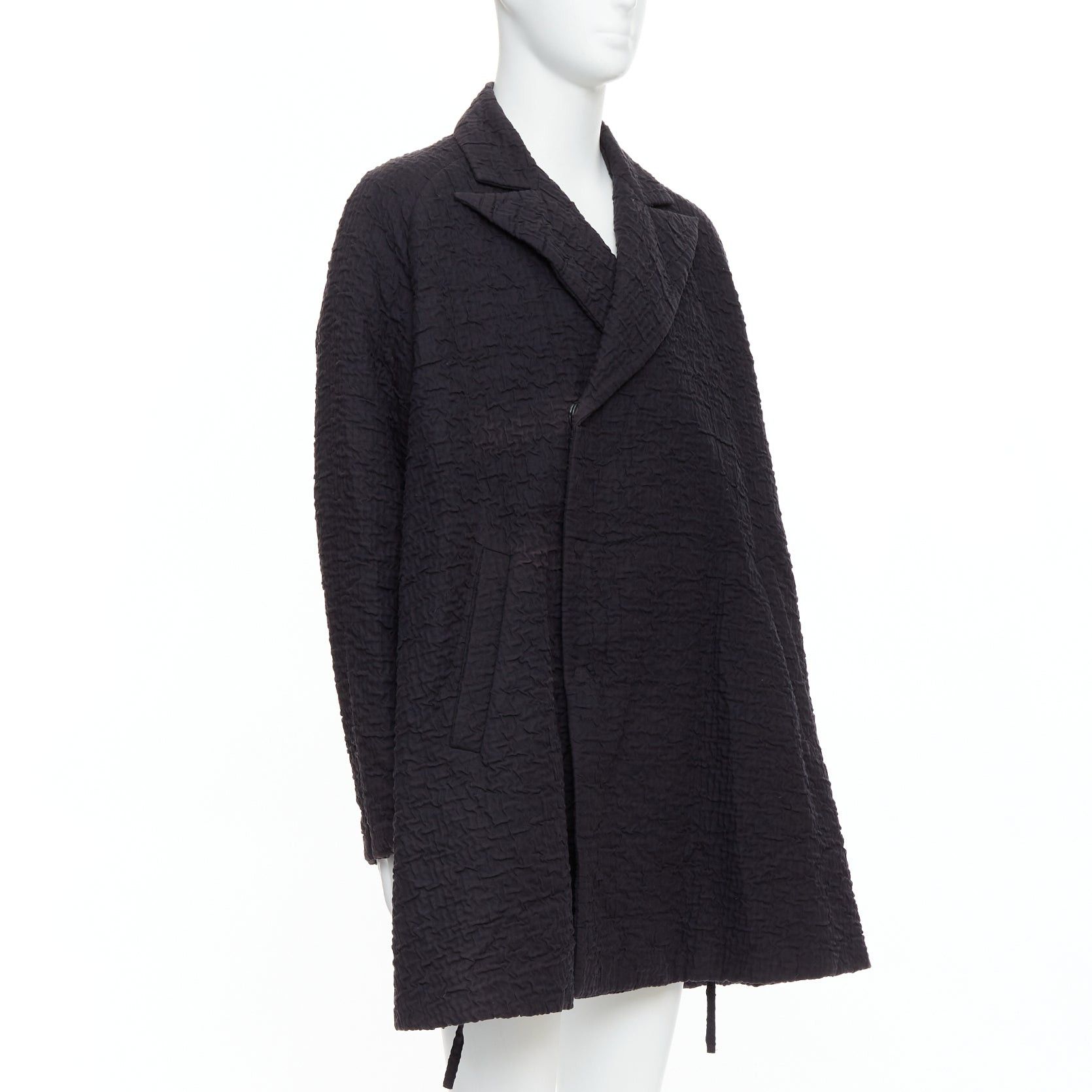Other JOHN ROCHA Vintage black plisse textured flare front raglan coat US38 M Size US M / EU 48-50 / 2 - 3 Thumbnail