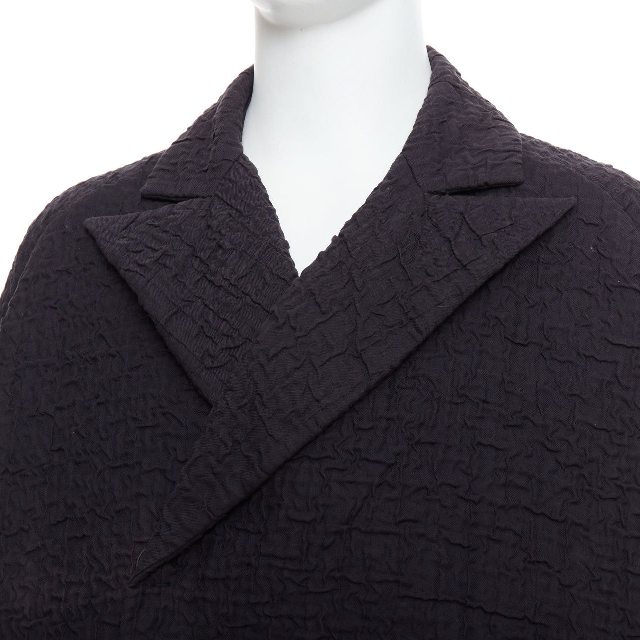 Other JOHN ROCHA Vintage black plisse textured flare front raglan coat US38 M Size US M / EU 48-50 / 2 - 2 Thumbnail
