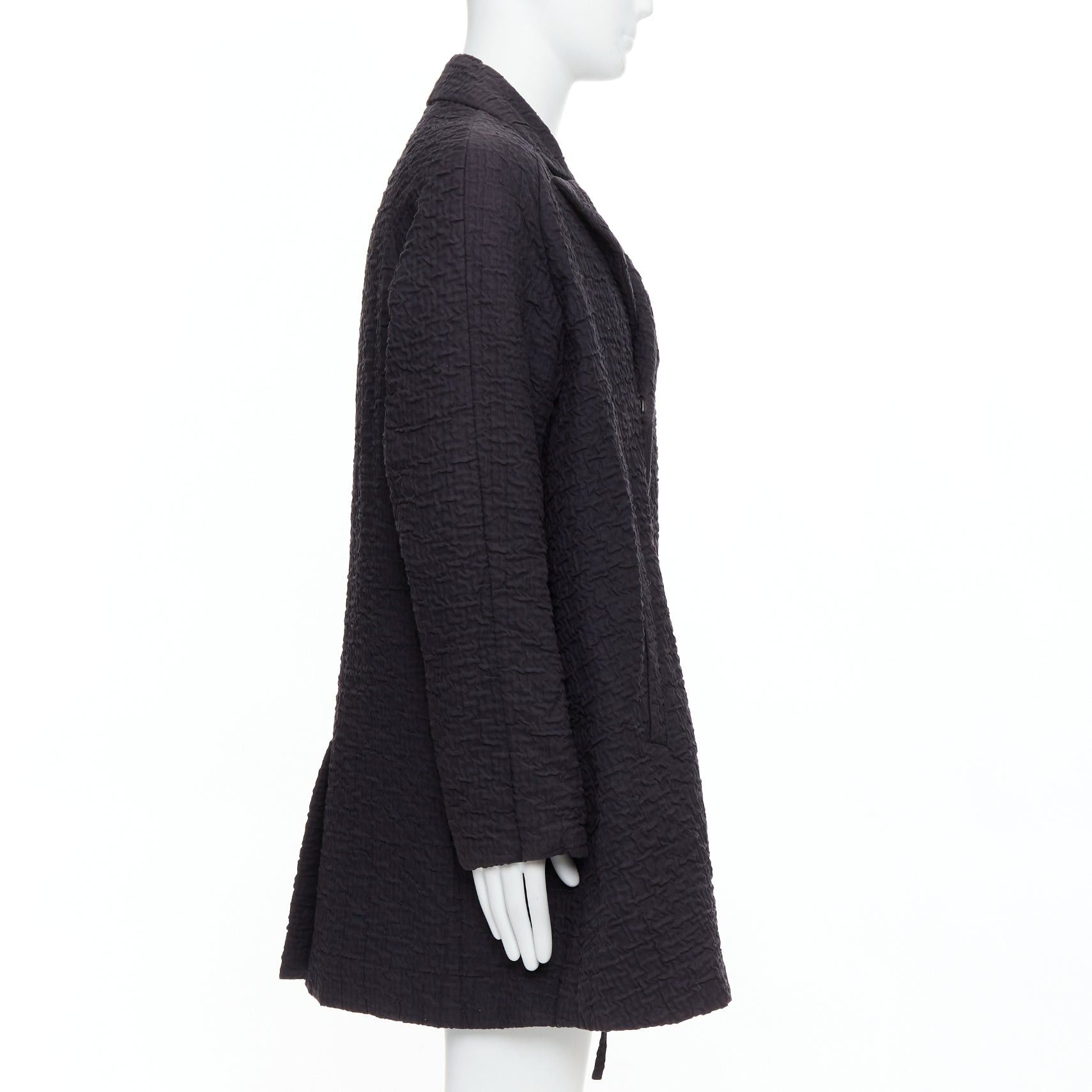 Other JOHN ROCHA Vintage black plisse textured flare front raglan coat US38 M Size US M / EU 48-50 / 2 - 4 Thumbnail