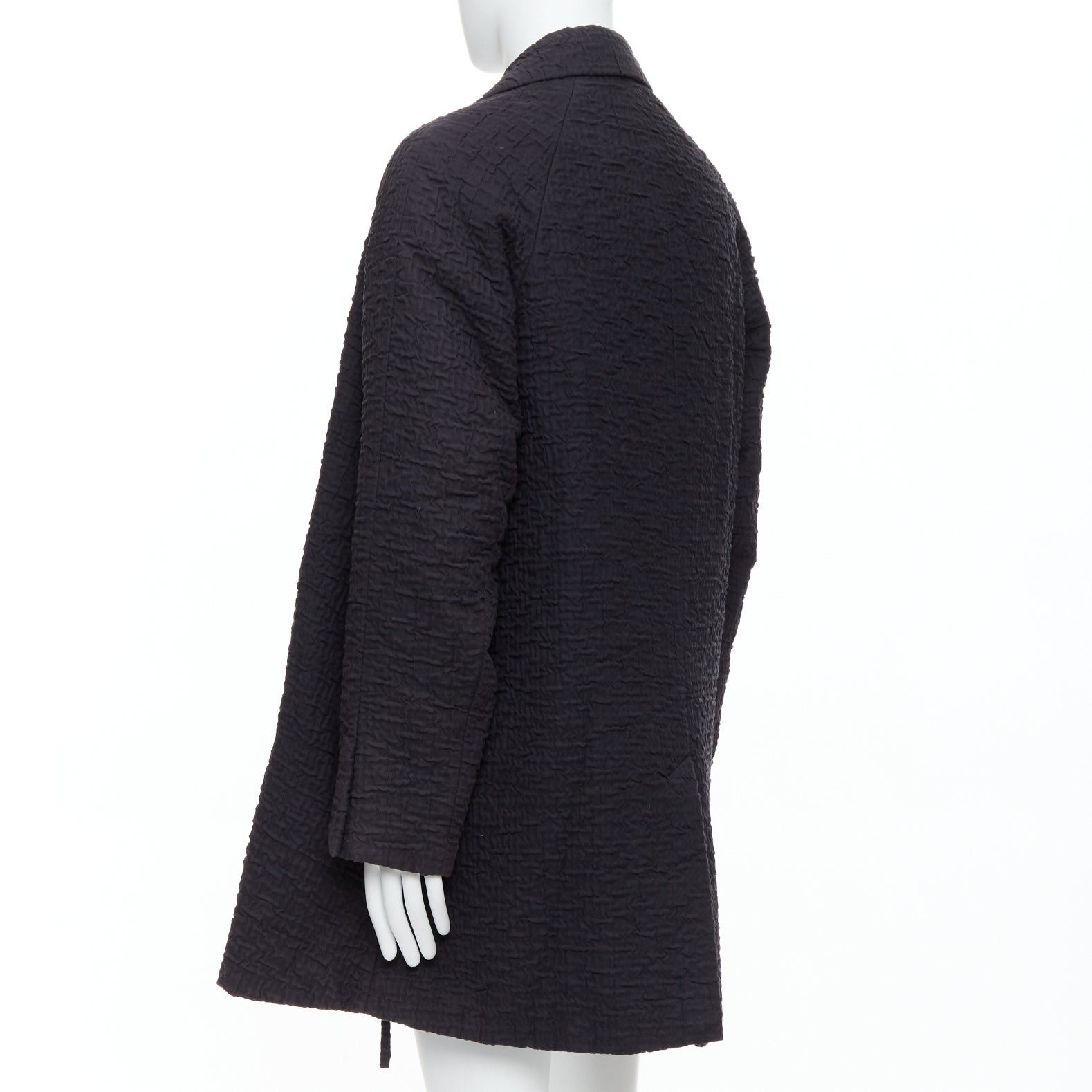 Other JOHN ROCHA Vintage black plisse textured flare front raglan coat US38 M Size US M / EU 48-50 / 2 - 6 Thumbnail