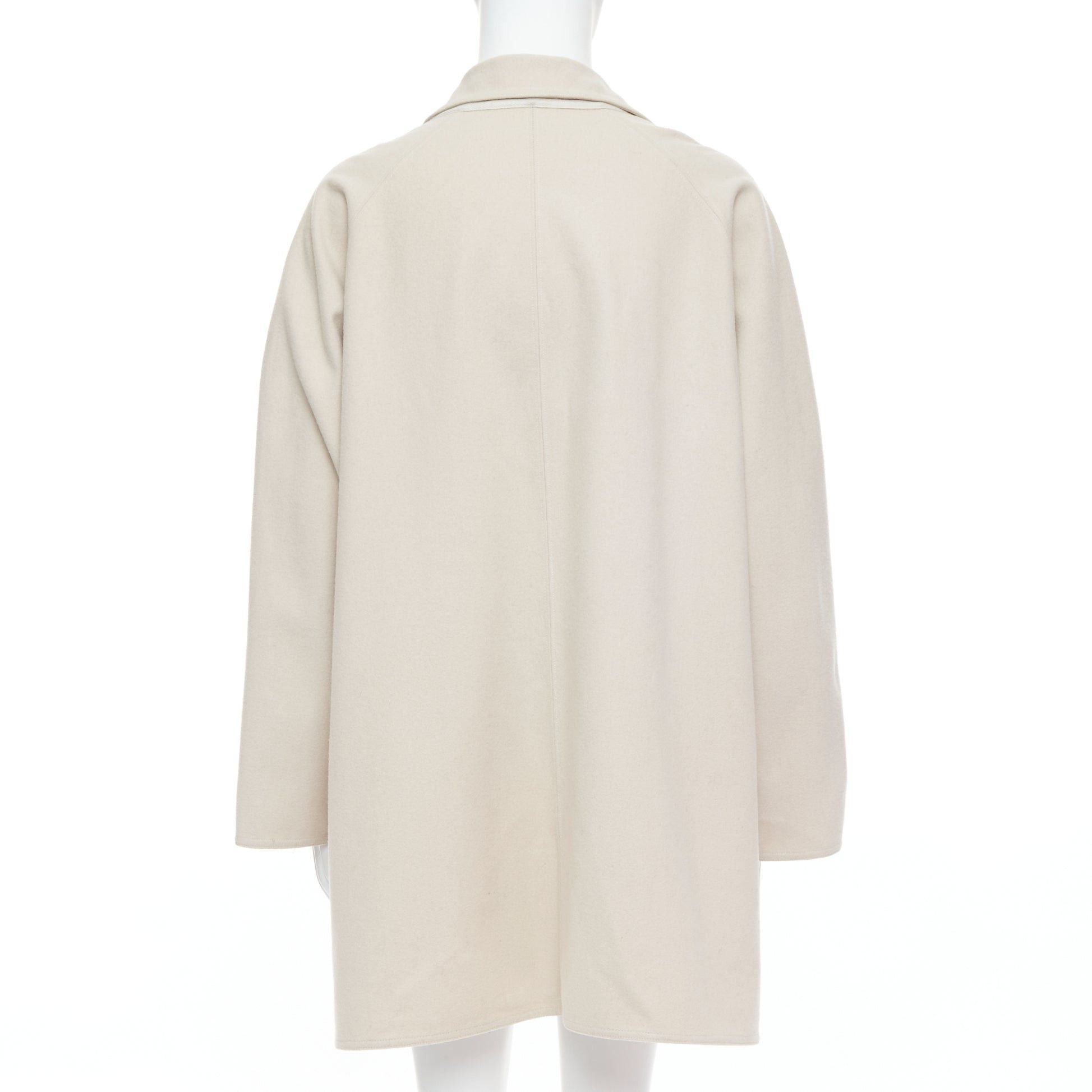 Yohji Yamamoto YOHJI YAMAMOTO stone grey wooly pocketed zip up boxy coat M Size US M / EU 48-50 / 2 - 5 Thumbnail