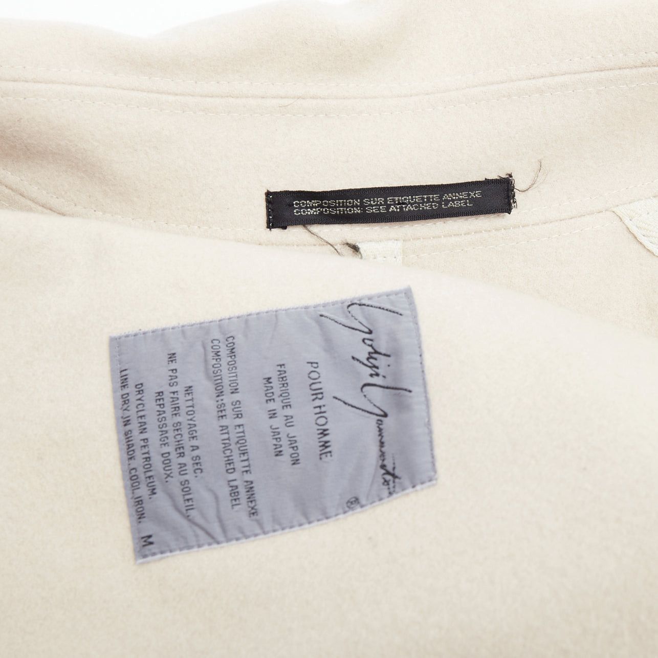 Yohji Yamamoto YOHJI YAMAMOTO stone grey wooly pocketed zip up boxy coat M Size US M / EU 48-50 / 2 - 8 Thumbnail