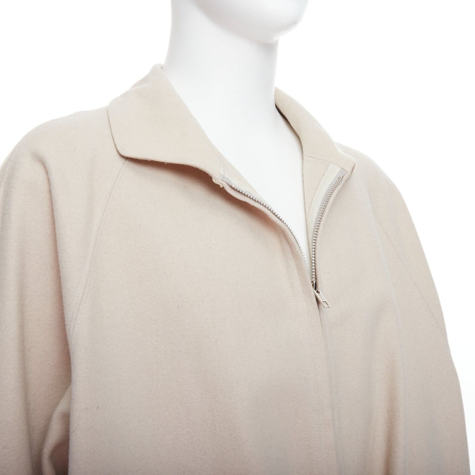 Yohji Yamamoto YOHJI YAMAMOTO stone grey wooly pocketed zip up boxy coat M Size US M / EU 48-50 / 2 - 7 Thumbnail