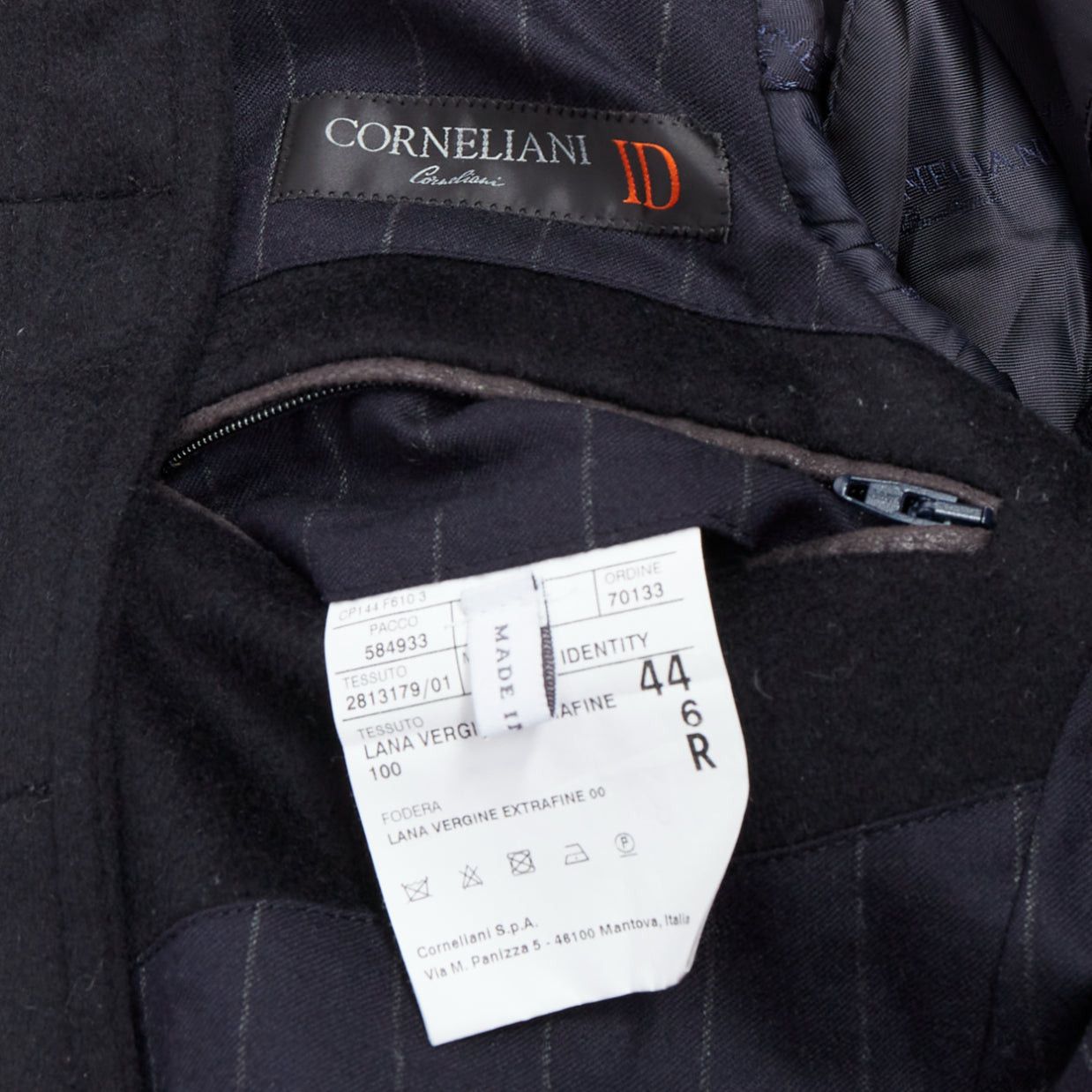 Corneliani CORNELIANI black extrafine virgin wool layered collar coat IT44 XS Size US XS / EU 42 / 0 - 9 Thumbnail