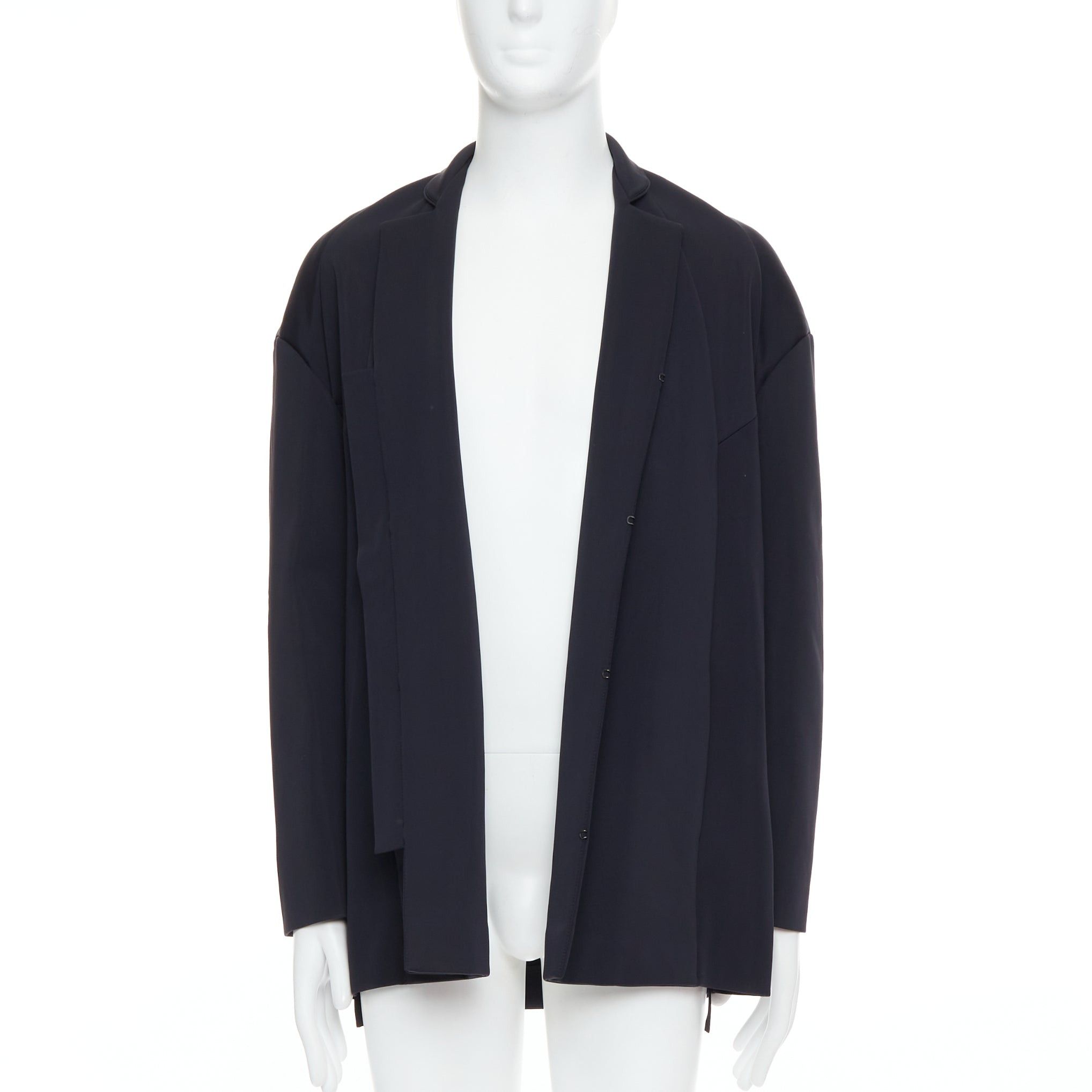 Other JOHN ROCHA Vintage black scuba panelled shoulder minimal coat UK40 L Size US M / EU 48-50 / 2 - 3 Thumbnail