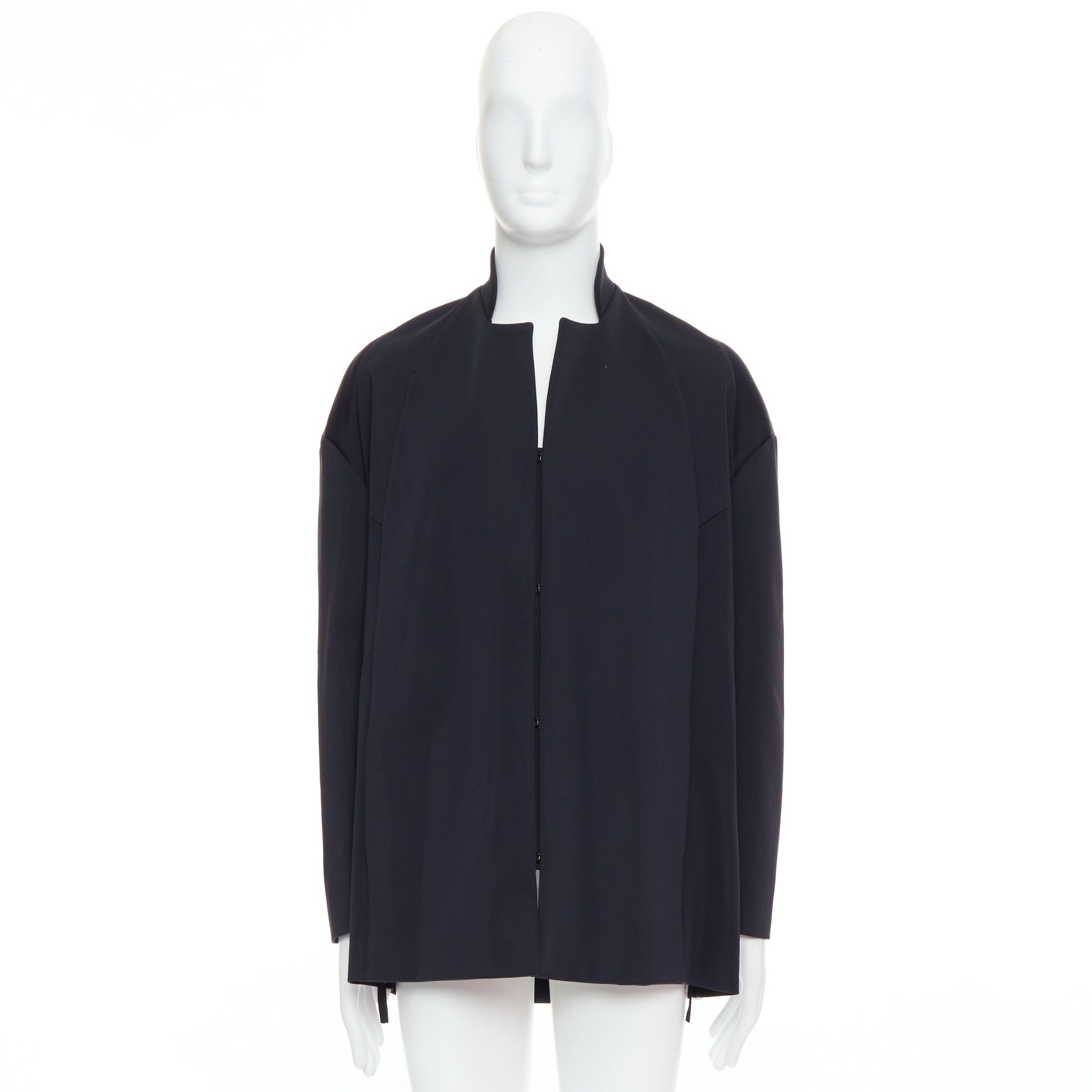 Other JOHN ROCHA Vintage black scuba panelled shoulder minimal coat UK40 L Size US M / EU 48-50 / 2 - 10 Thumbnail