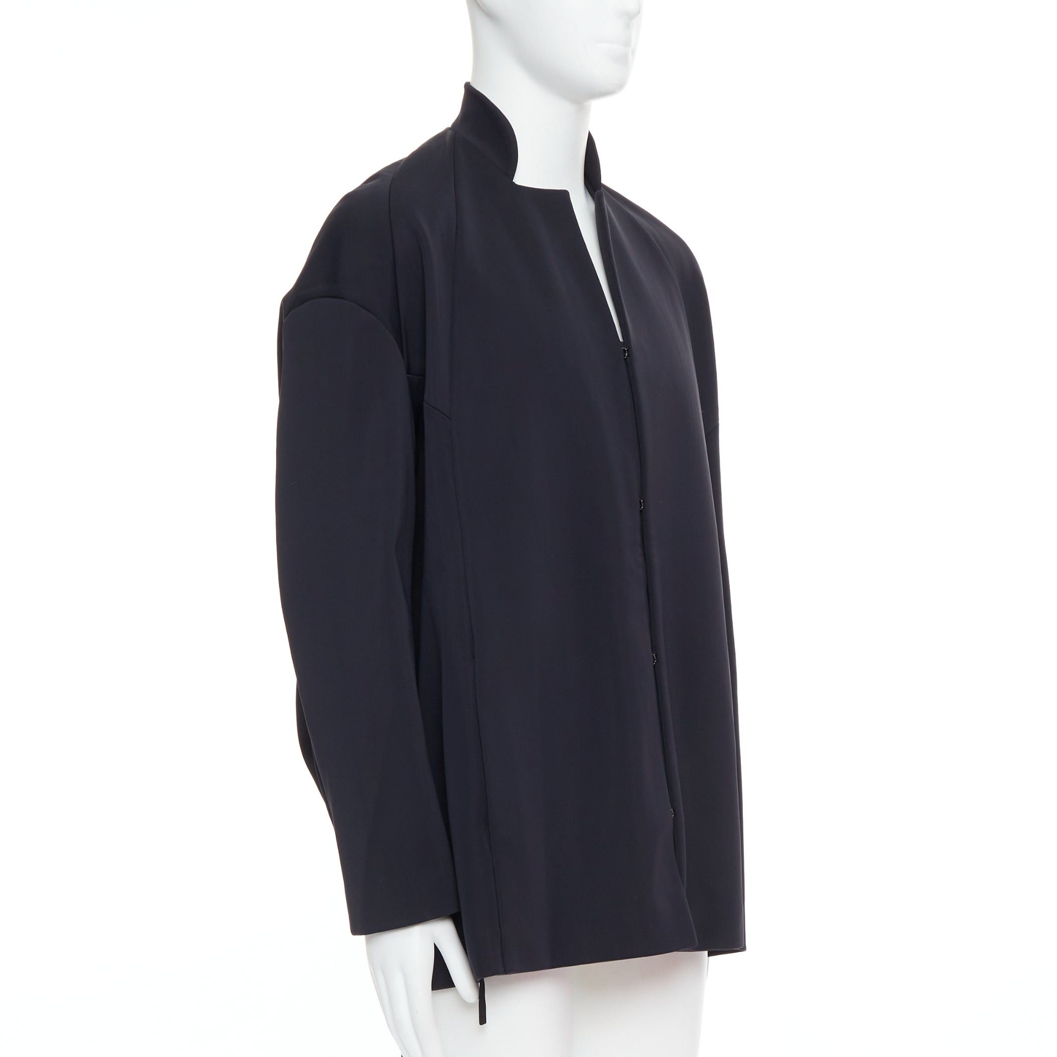 Other JOHN ROCHA Vintage black scuba panelled shoulder minimal coat UK40 L Size US M / EU 48-50 / 2 - 4 Thumbnail