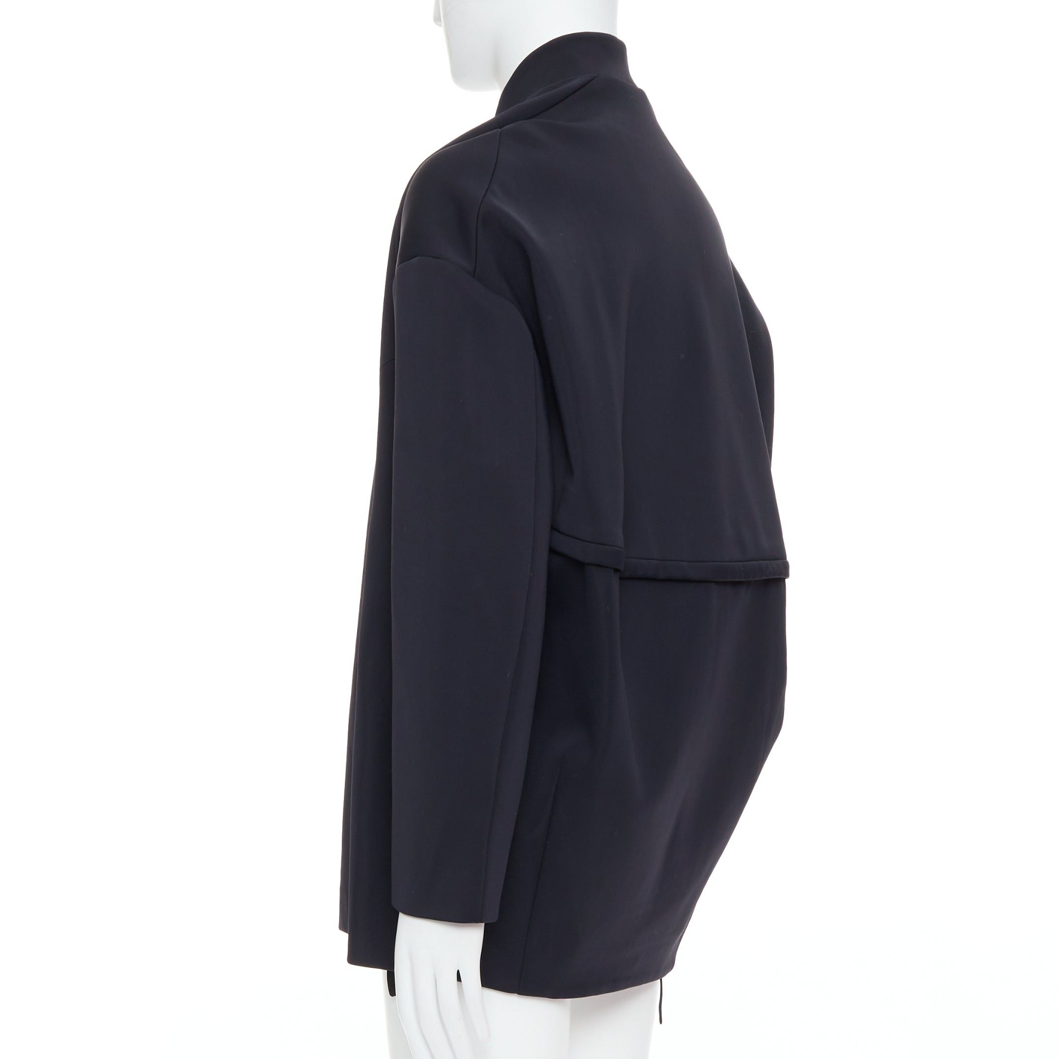 Other JOHN ROCHA Vintage black scuba panelled shoulder minimal coat UK40 L Size US M / EU 48-50 / 2 - 2 Thumbnail