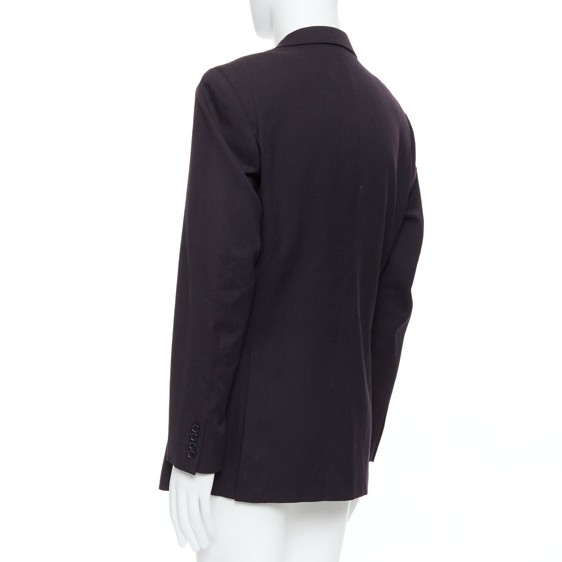 Yohji Yamamoto YOHJI YAMAMOTO Y's black wool cotton twill flap pocket blazer JP3 L Size 48R - 6 Thumbnail