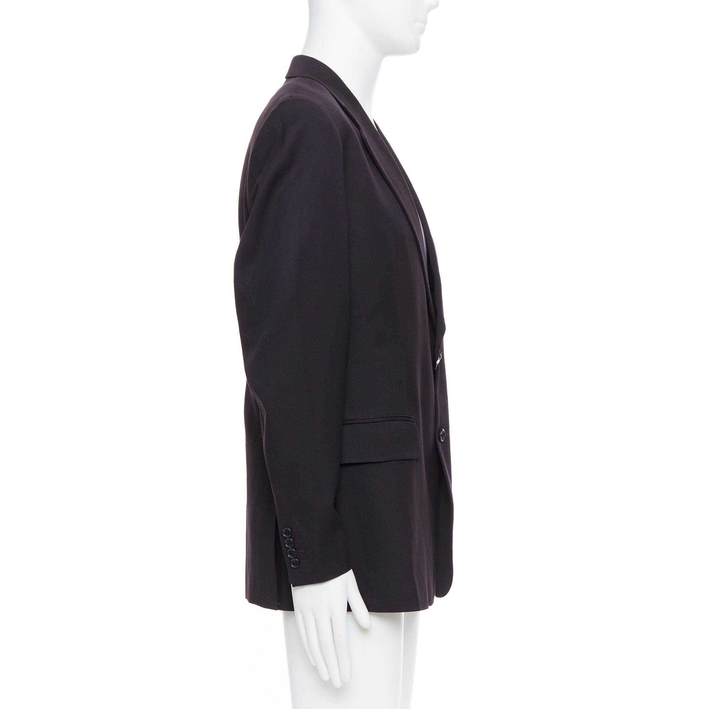 Yohji Yamamoto YOHJI YAMAMOTO Y's black wool cotton twill flap pocket blazer JP3 L Size 48R - 4 Thumbnail