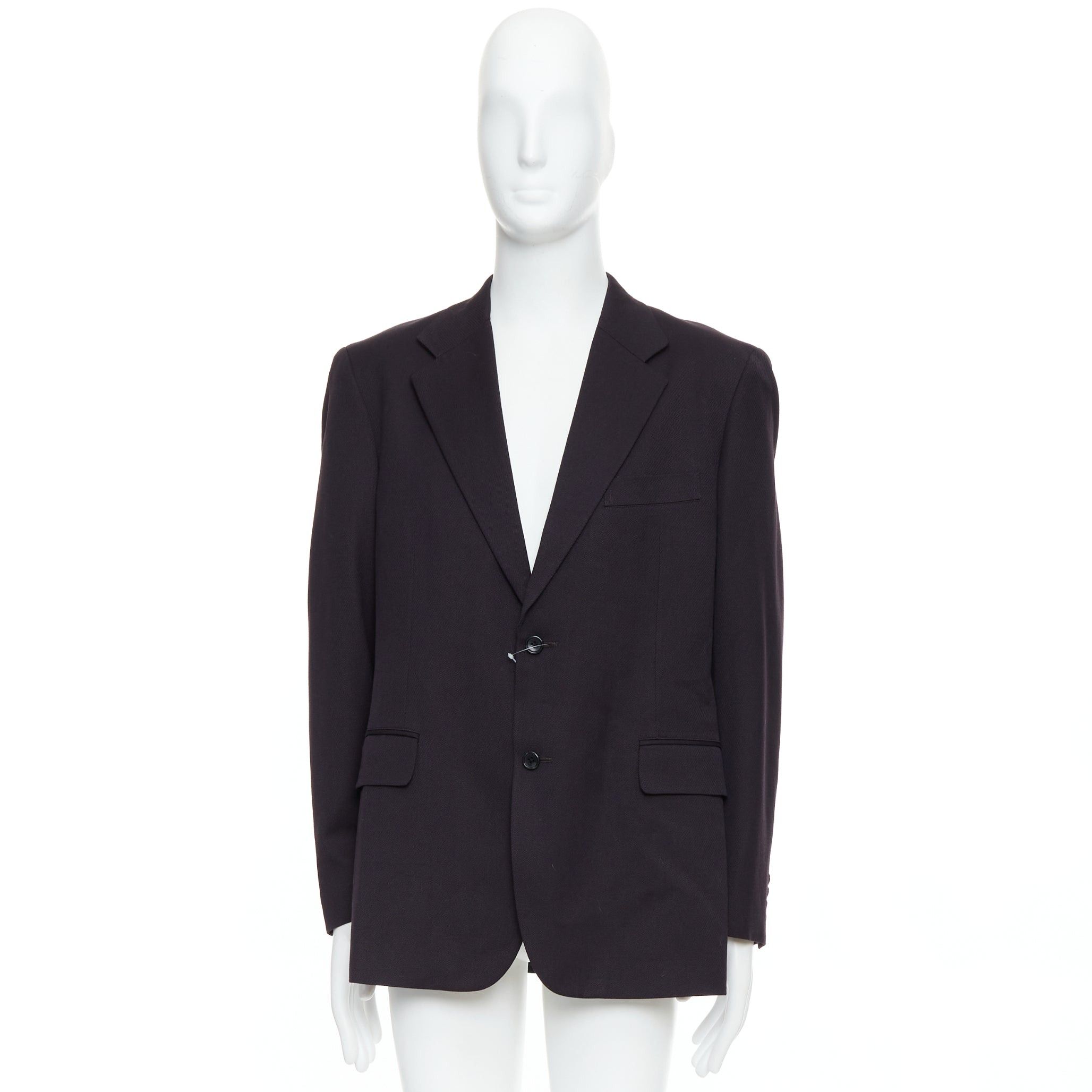 Yohji Yamamoto YOHJI YAMAMOTO Y's black wool cotton twill flap pocket blazer JP3 L Size 48R - 9 Thumbnail