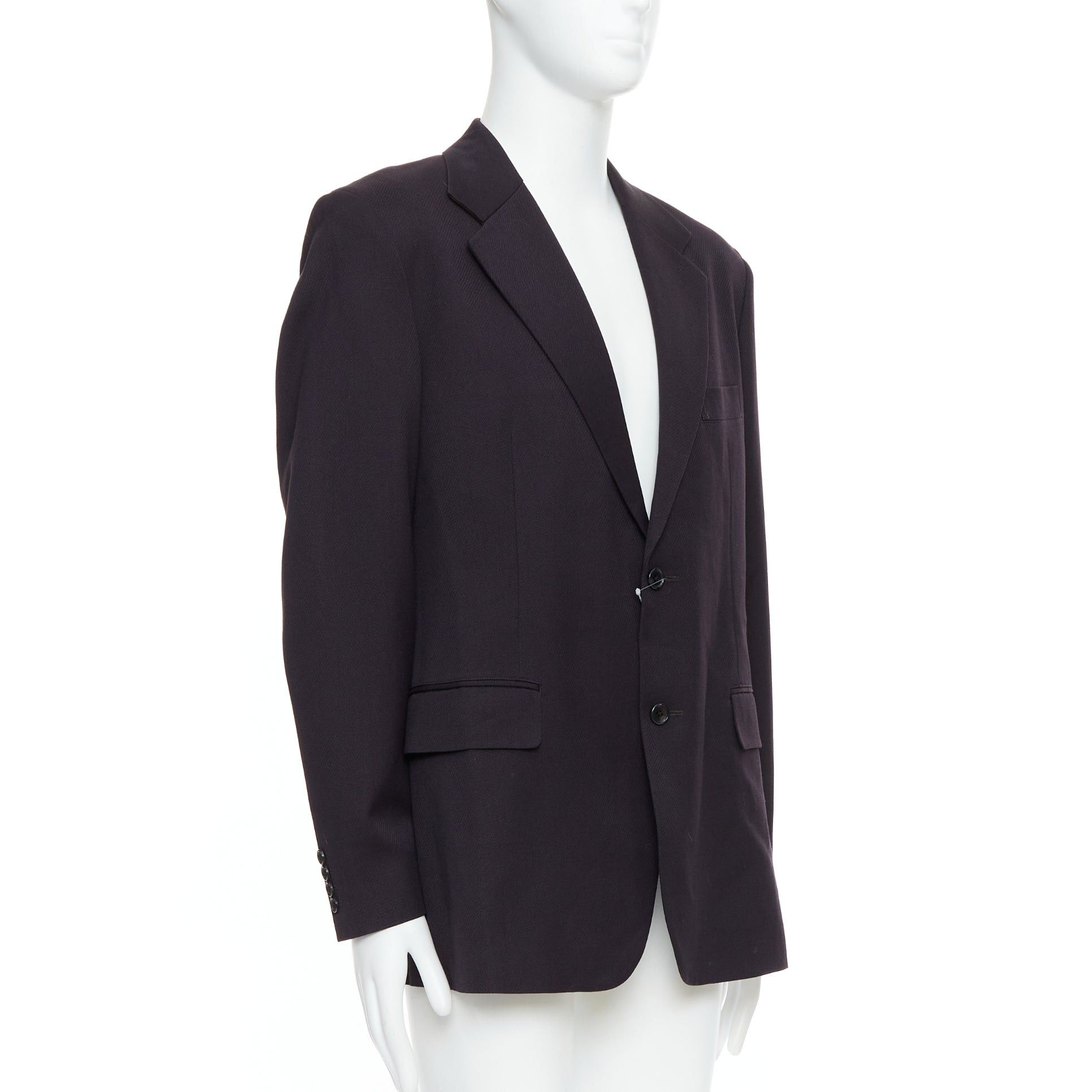 Yohji Yamamoto YOHJI YAMAMOTO Y's black wool cotton twill flap pocket blazer JP3 L Size 48R - 3 Thumbnail