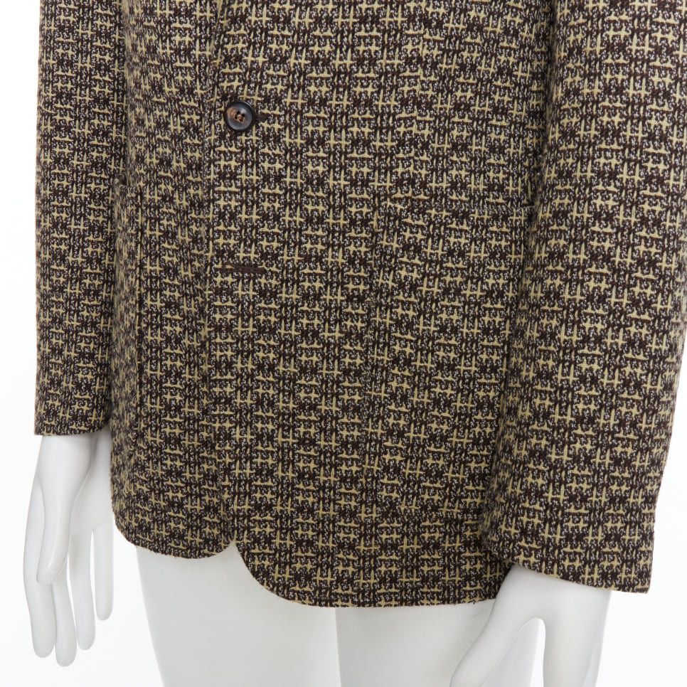 Maison Margiela MAISON MARGIELA brown wool tweed 3 pocket blazer jacket IT48 M Size 48R - 2 Thumbnail