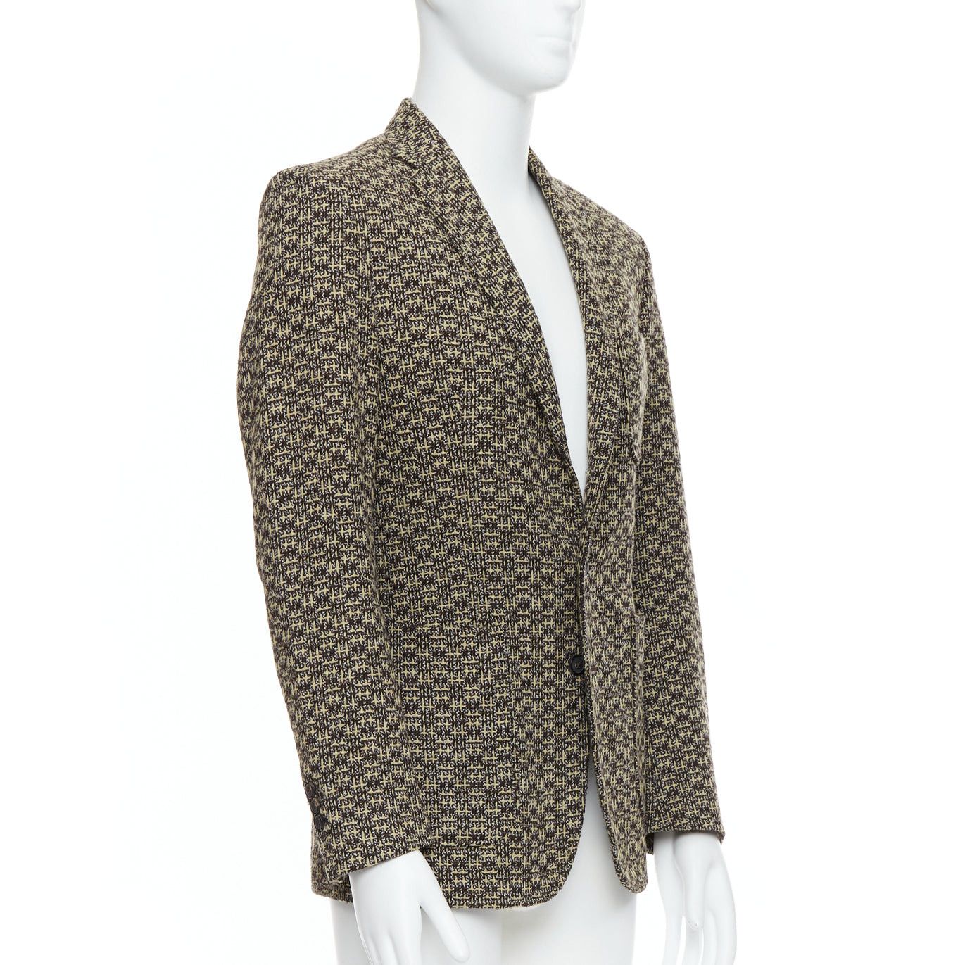 Maison Margiela MAISON MARGIELA brown wool tweed 3 pocket blazer jacket IT48 M Size 48R - 3 Thumbnail