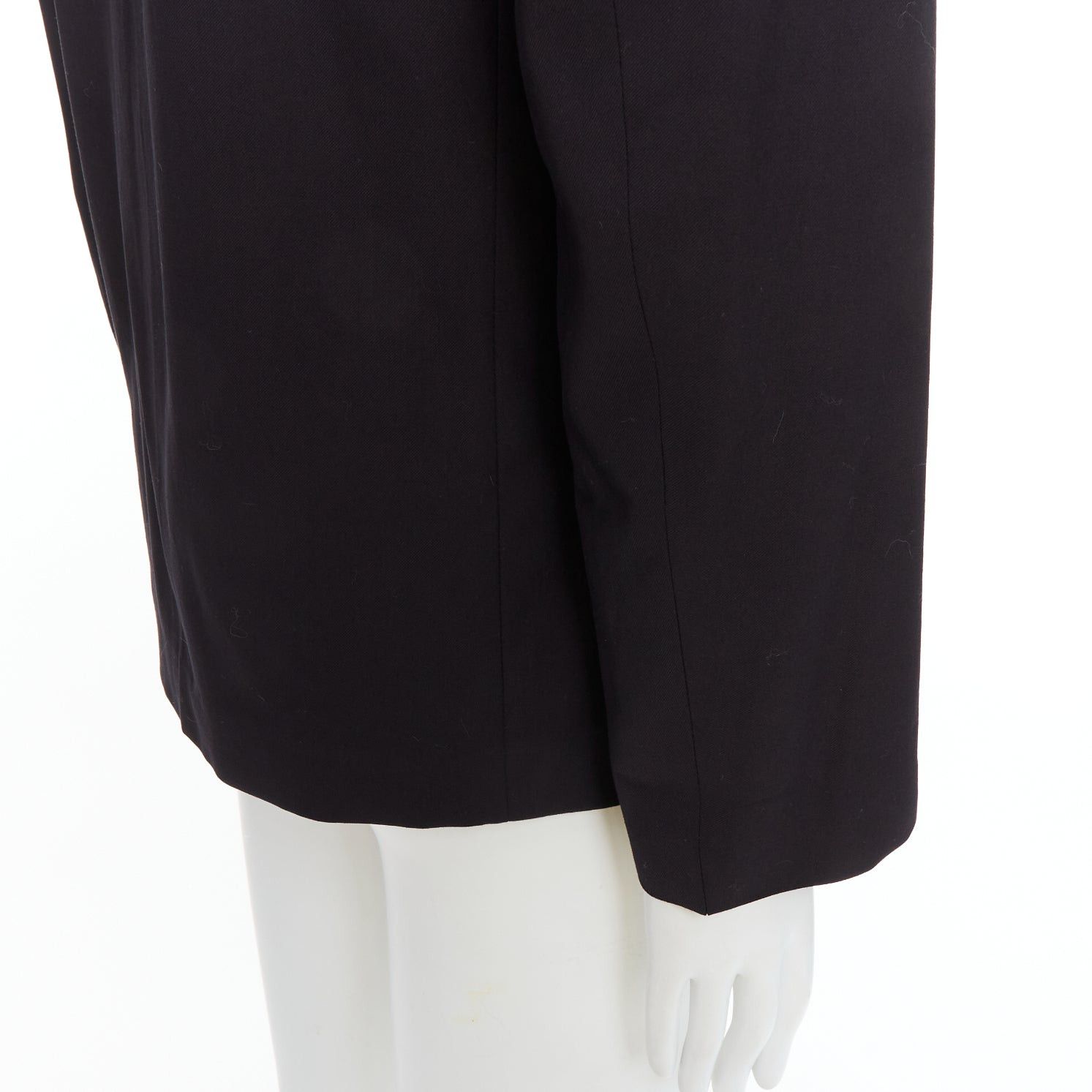 Lemaire CHRISTOPHE LEMAIRE black virgin wool cotton shawl collar crop blazer Sz3 M Size 50R - 7 Thumbnail