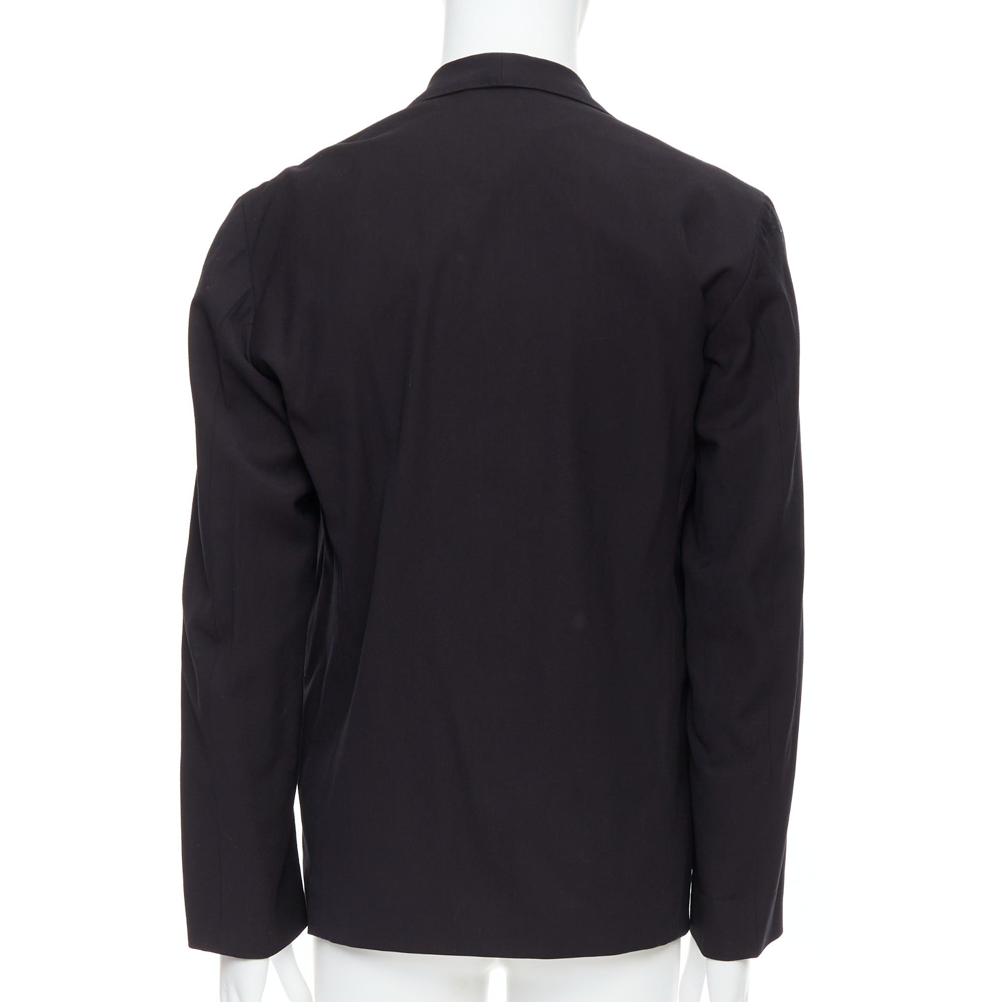 Lemaire CHRISTOPHE LEMAIRE black virgin wool cotton shawl collar crop blazer Sz3 M Size 50R - 5 Thumbnail