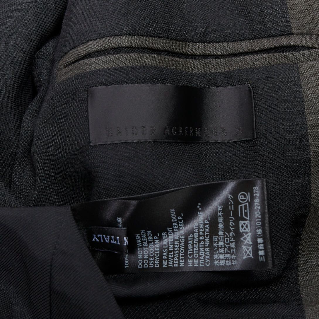 Haider Ackermann HAIDER ACKERMANN 100% linen grey double breasted blazer jacket S Size 46R - 8 Thumbnail