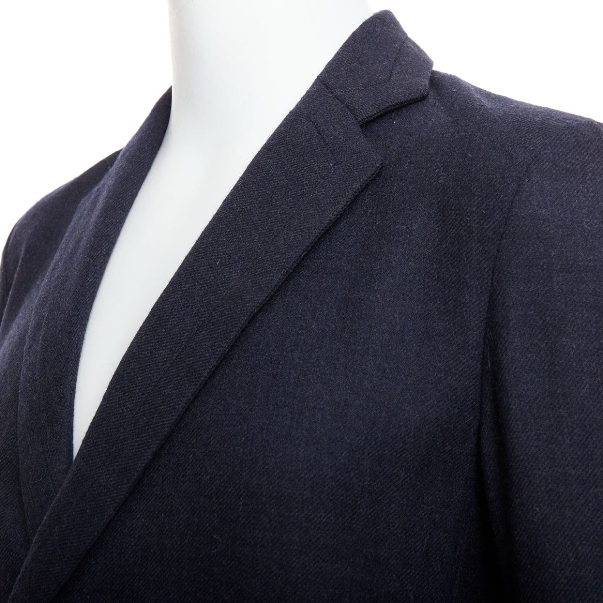 Giuliano Fujiwara GIULIANO FUJIWARA 100% wool navy panelled lapel long coat IT46 S Size US S / EU 44-46 / 1 - 7 Thumbnail
