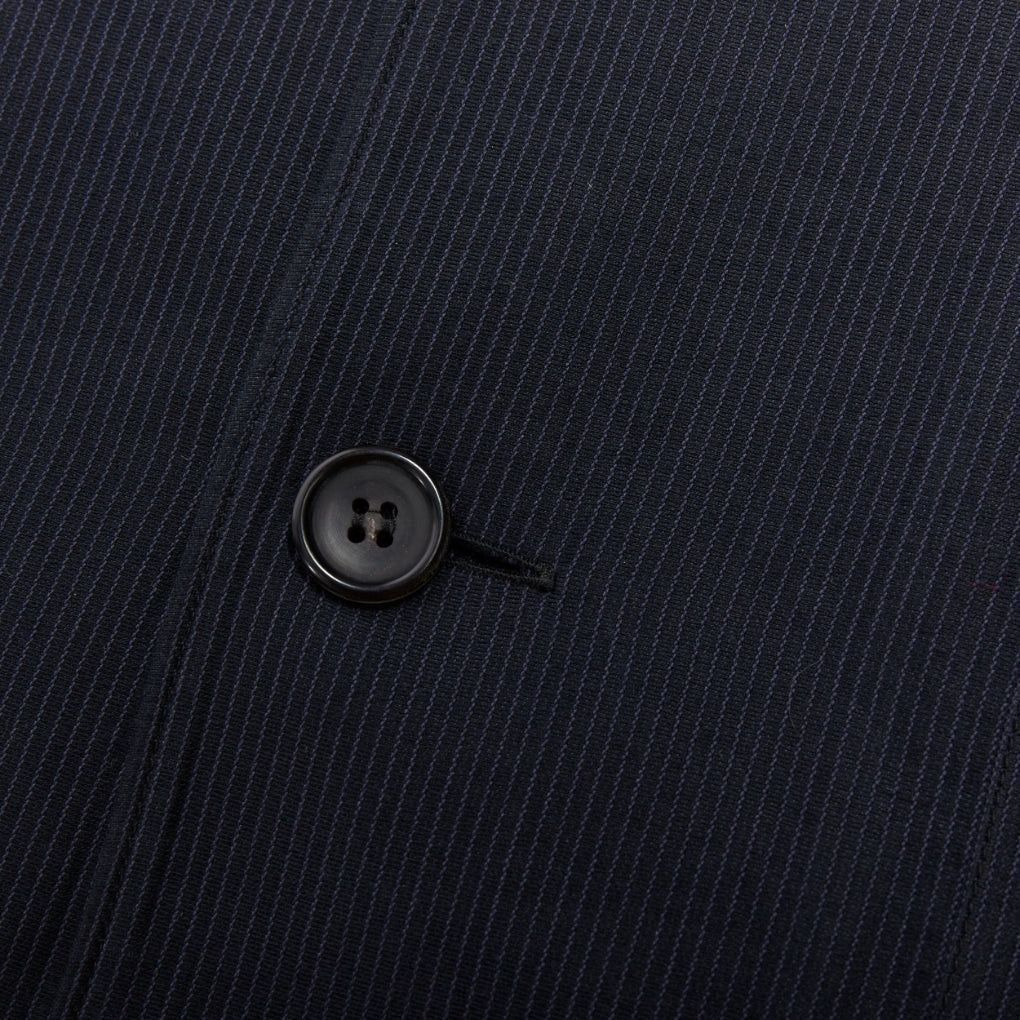 Yohji Yamamoto YOHJI YAMAMOTO navy soft fabric stripe lightweight cropped blazer S Size 52R - 8 Thumbnail