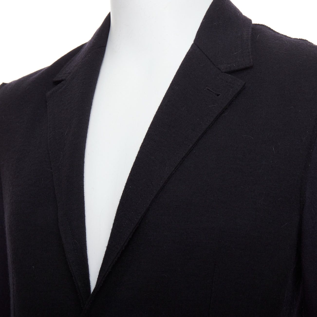 Lanvin LANVIN black navy bicolour wool blend pocketed blazer jacket FR44 XS Size 46R - 2 Thumbnail