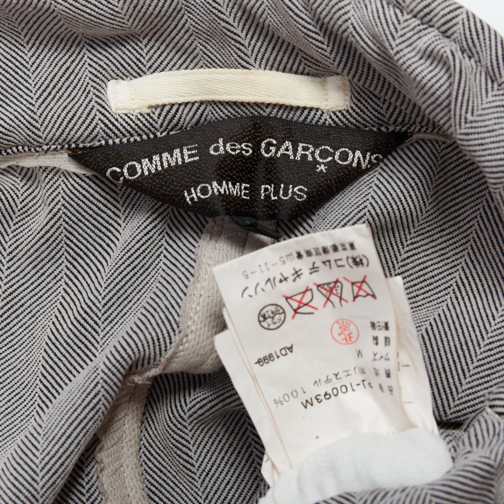 Comme des Garcons COMME DES GARCONS HOMME PLUS 1999 grey crinkle effect 3 pocket blazer M Size 48R - 9 Thumbnail