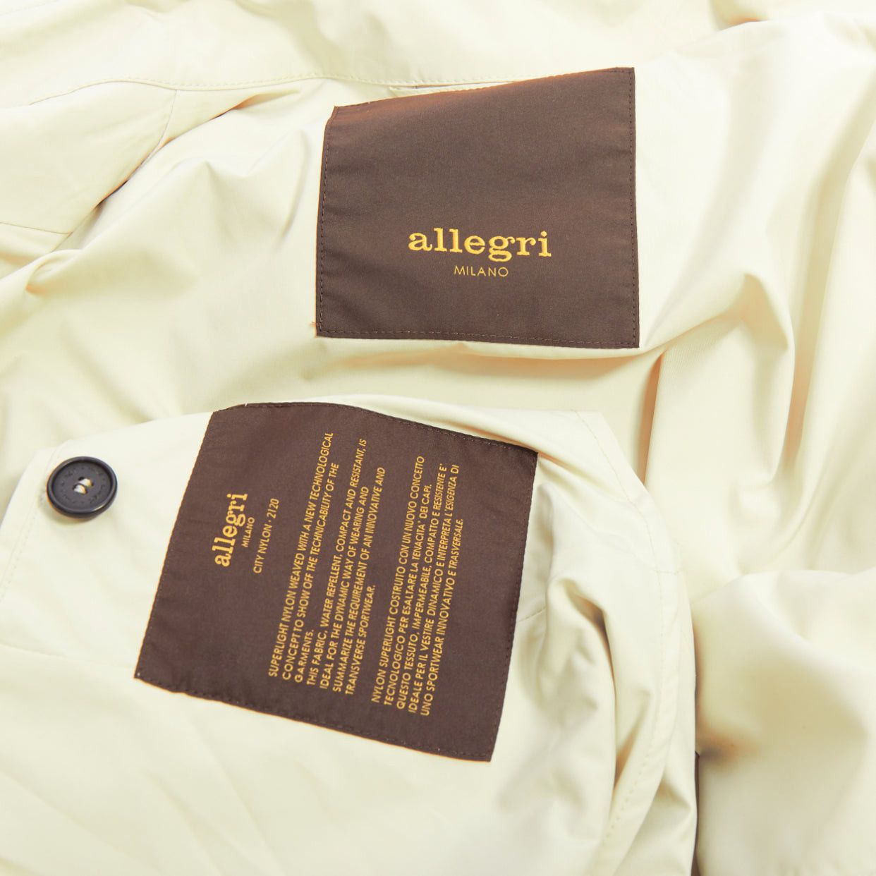 Allegri ALLEGRI City Nylon beige packable superlight black buttons coat IT48 M Size US S / EU 44-46 / 1 - 10 Thumbnail