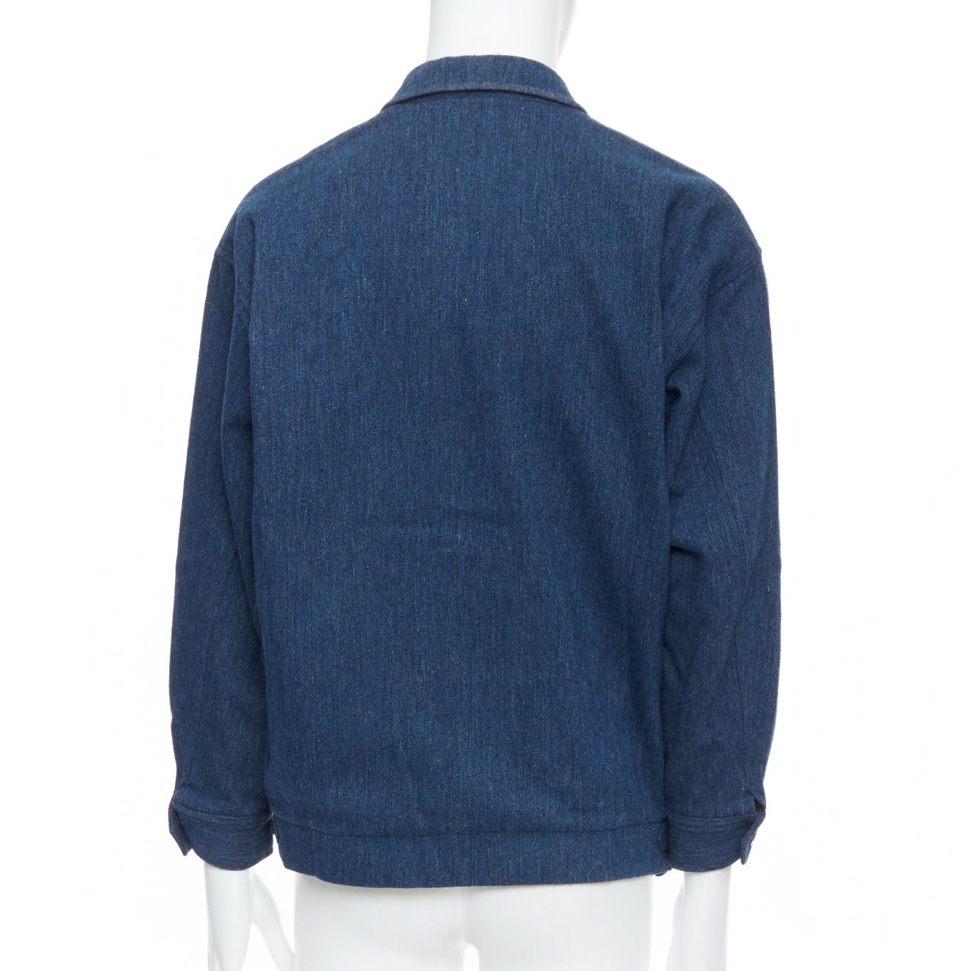 Yohji Yamamoto YOHJI YAMAMOTO Y's blue wool cotton blend minimal zip bomber jacket Size US M / EU 48-50 / 2 - 5 Thumbnail