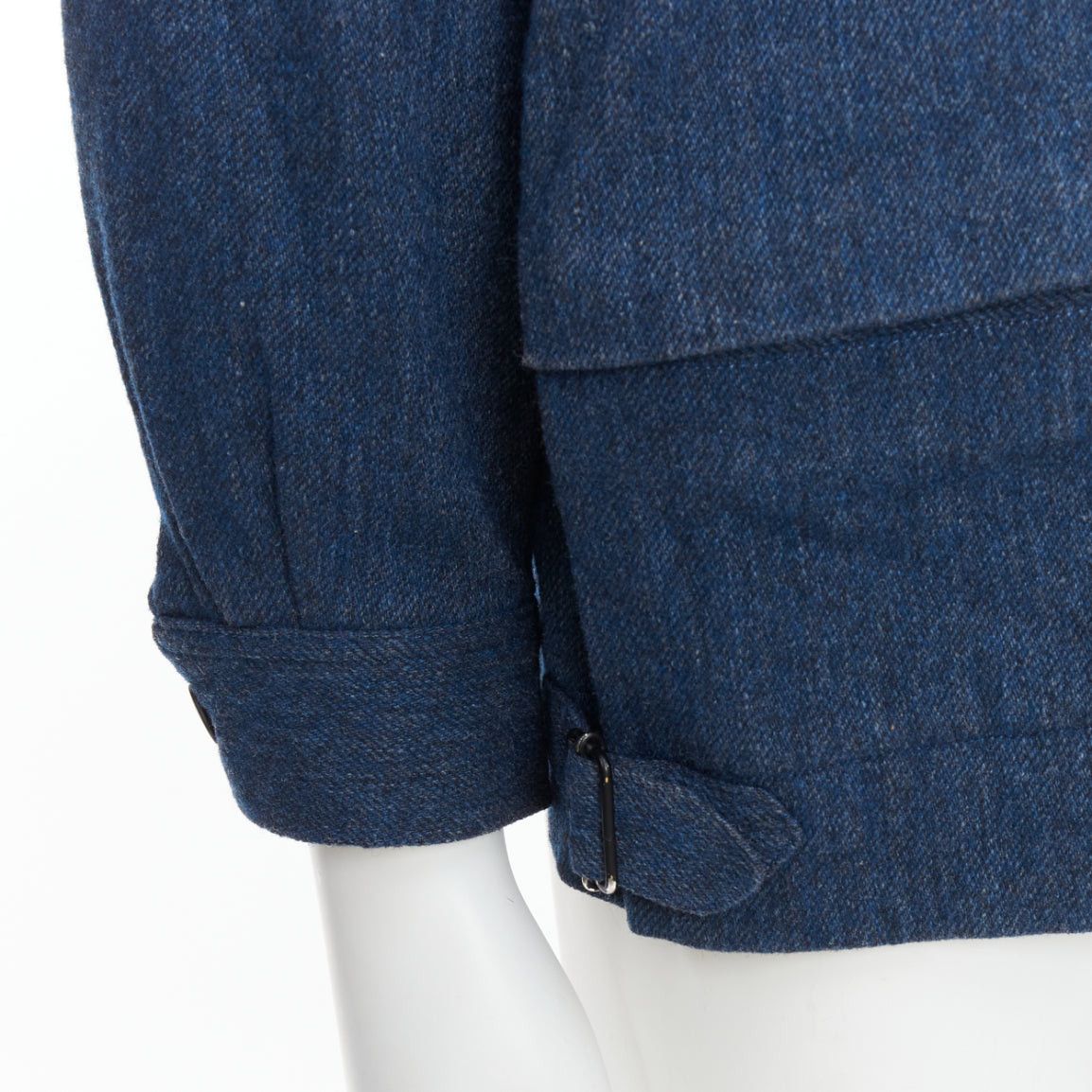 Yohji Yamamoto YOHJI YAMAMOTO Y's blue wool cotton blend minimal zip bomber jacket Size US M / EU 48-50 / 2 - 7 Thumbnail