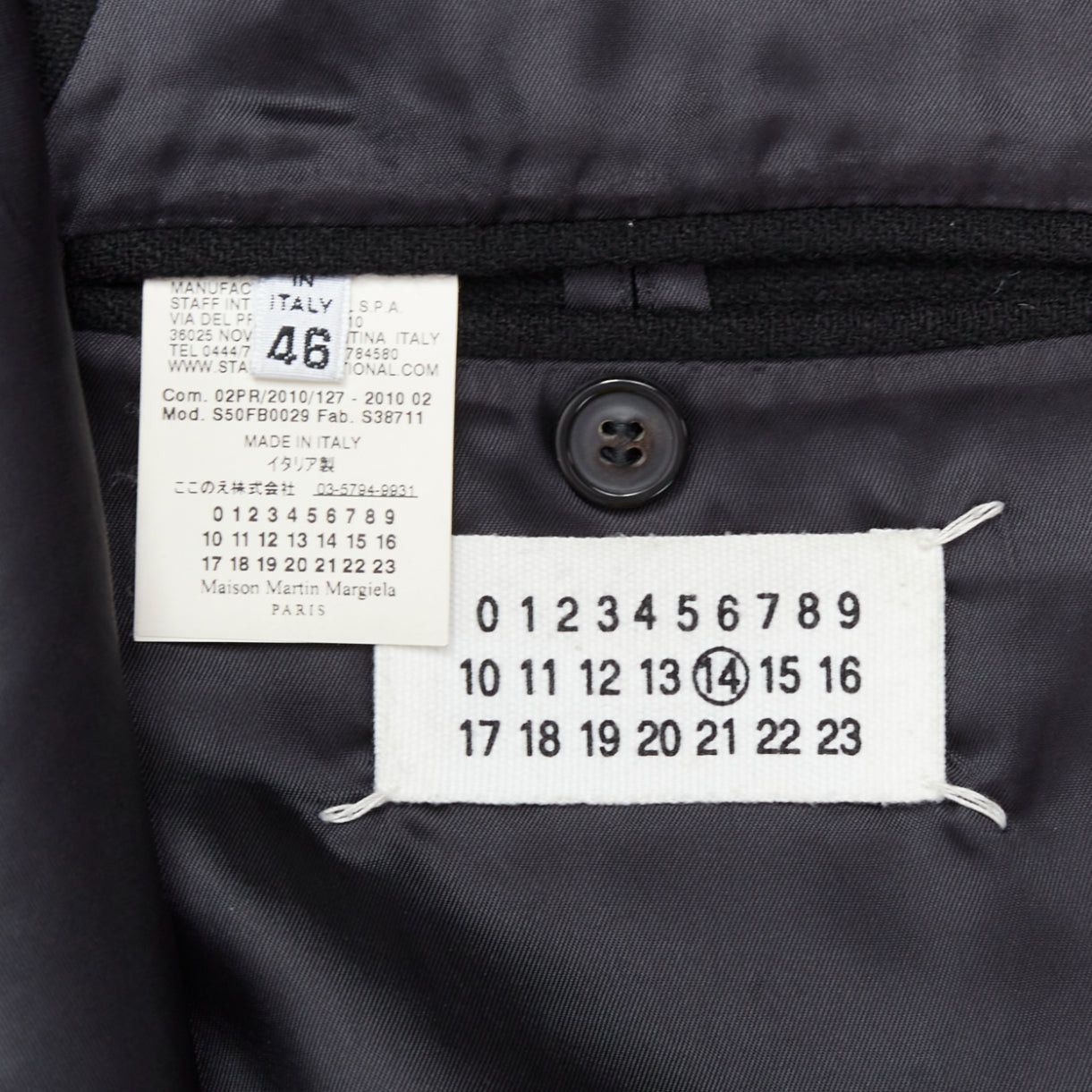 Maison Margiela MAISON MARGIELA black wool blend oval grommet pocket vest IT46 S Size US S / EU 44-46 / 1 - 8 Thumbnail