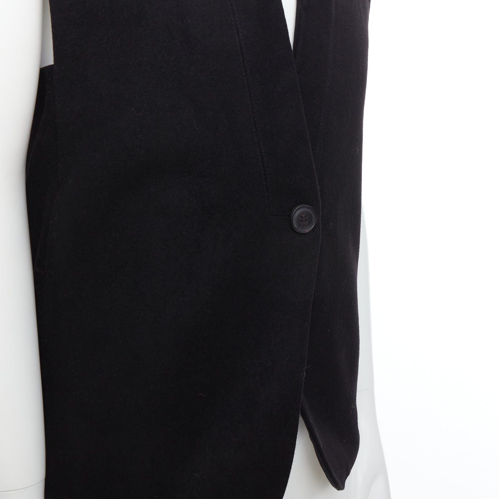 Lemaire CHRISTOPHE LEMAIRE black wool minimal topstitch waist coat vest Sz2 M Size US M / EU 48-50 / 2 - 7 Thumbnail