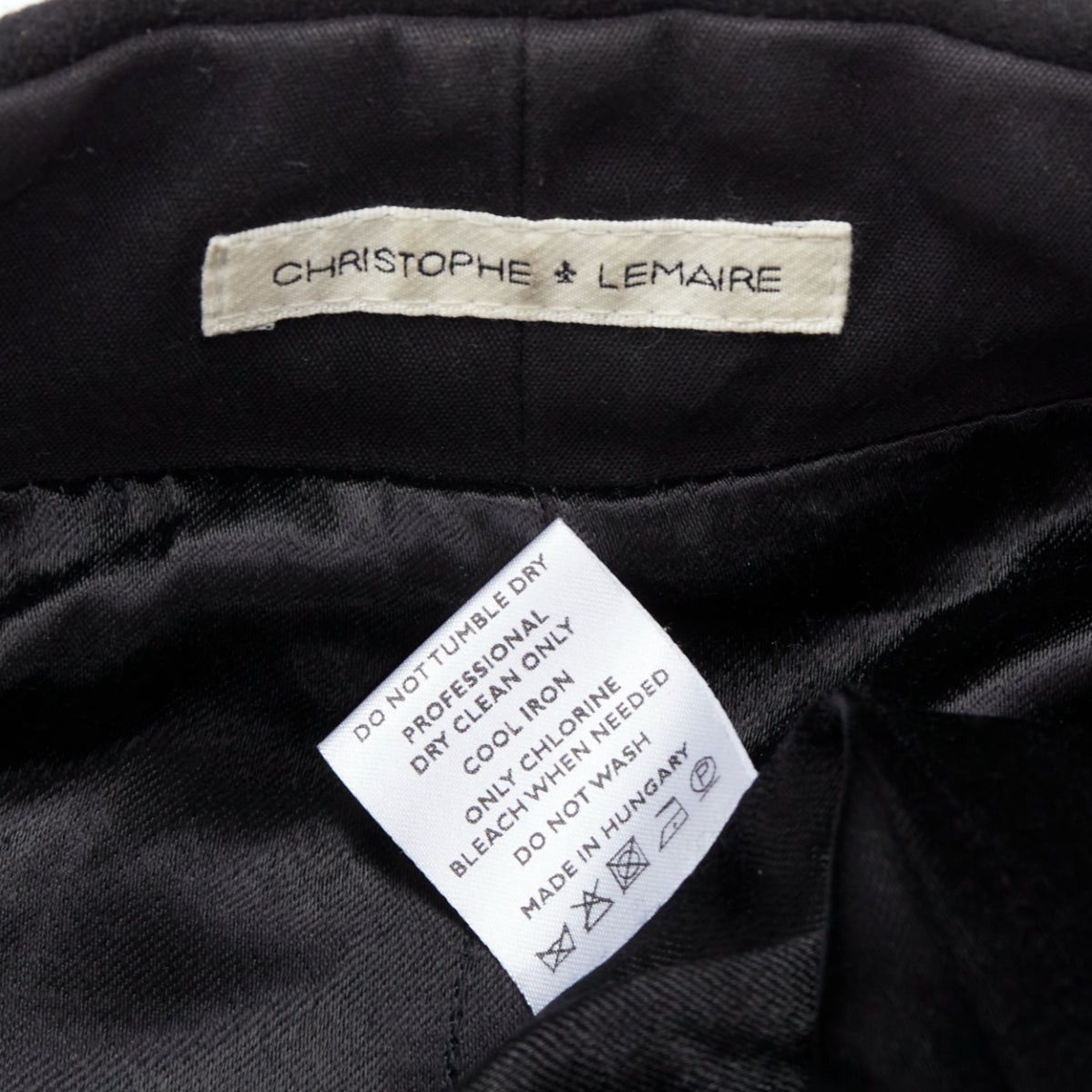 Lemaire CHRISTOPHE LEMAIRE black wool minimal topstitch waist coat vest Sz2 M Size US M / EU 48-50 / 2 - 8 Thumbnail