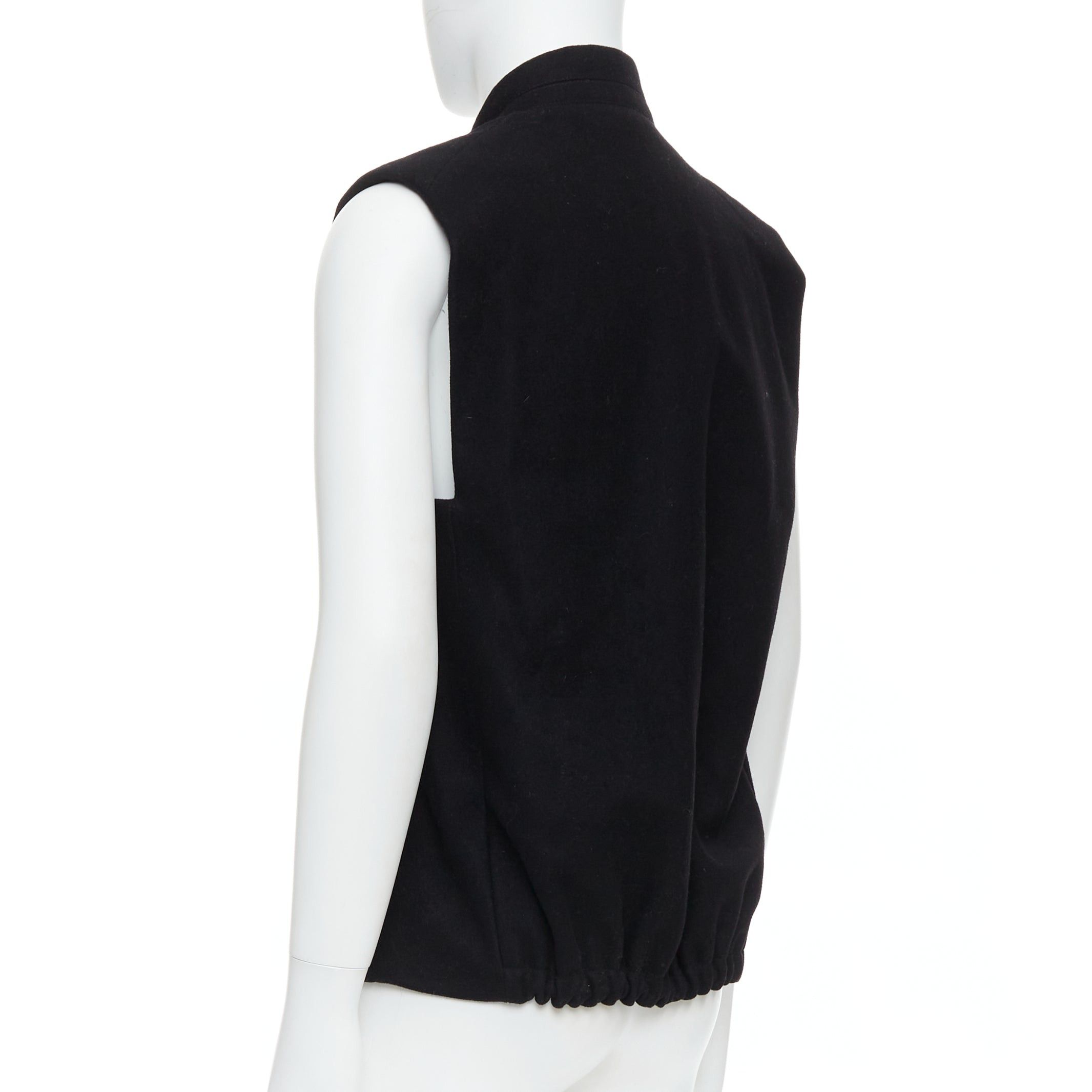 Lemaire CHRISTOPHE LEMAIRE black wool minimal topstitch waist coat vest Sz2 M Size US M / EU 48-50 / 2 - 6 Thumbnail