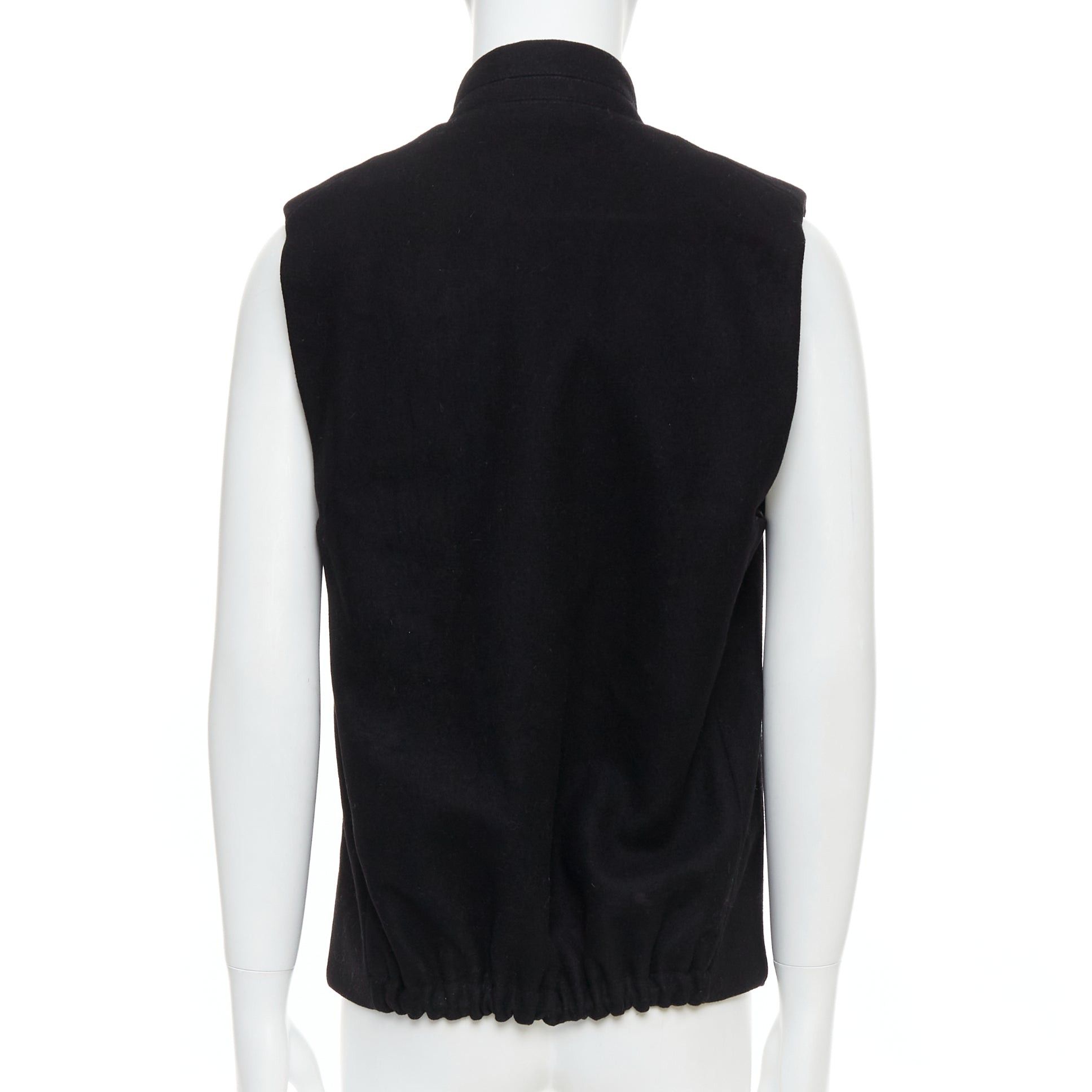 Lemaire CHRISTOPHE LEMAIRE black wool minimal topstitch waist coat vest Sz2 M Size US M / EU 48-50 / 2 - 5 Thumbnail