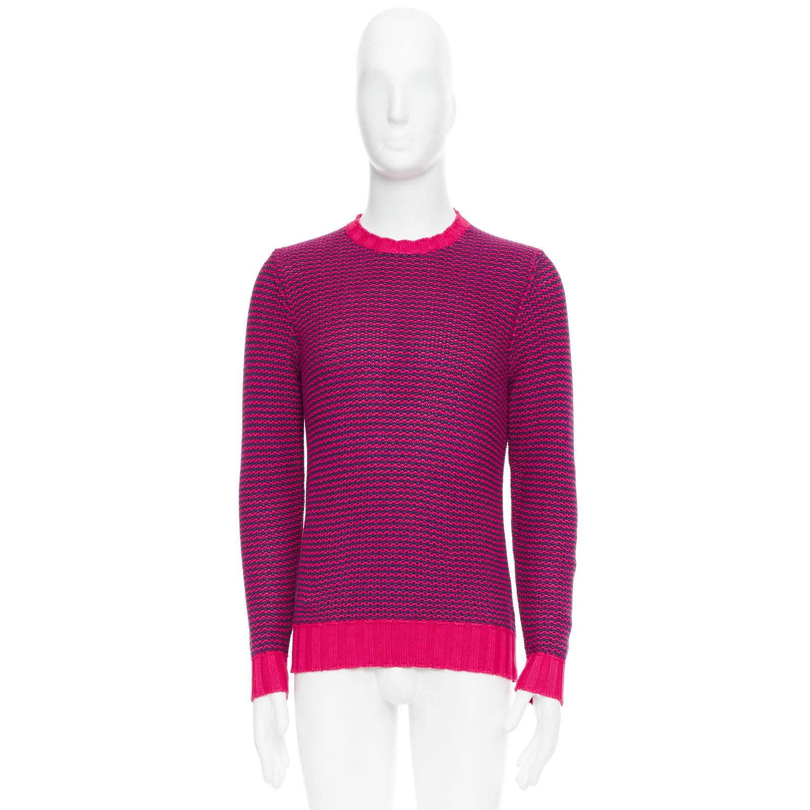 Drumohr DRUMOHR pink violet cotton knit scallop collar crew sweater IT48 M Size US M / EU 48-50 / 2 - 9 Thumbnail