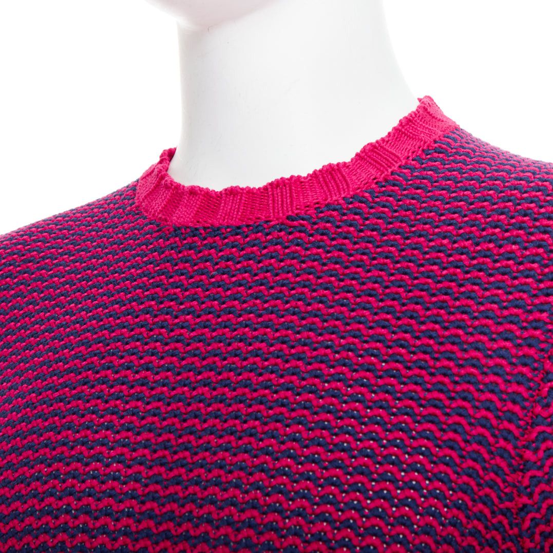 Drumohr DRUMOHR pink violet cotton knit scallop collar crew sweater IT48 M Size US M / EU 48-50 / 2 - 2 Thumbnail