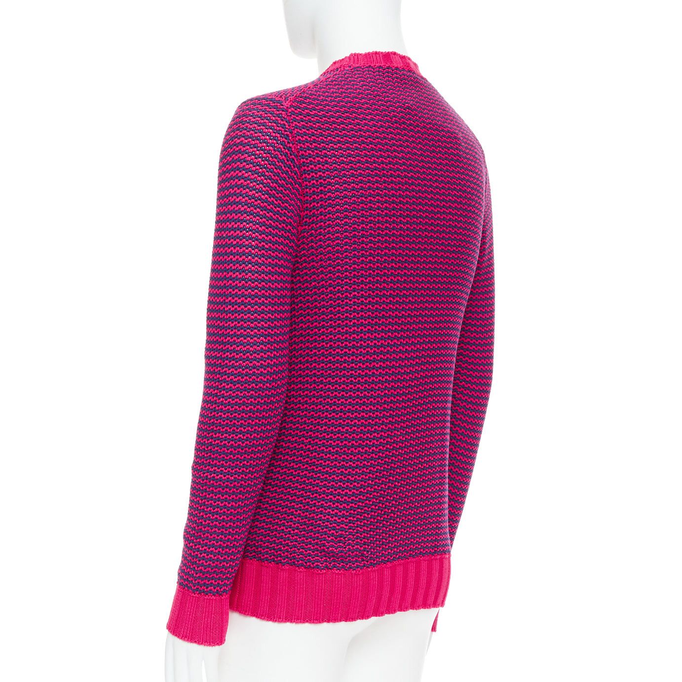 Drumohr DRUMOHR pink violet cotton knit scallop collar crew sweater IT48 M Size US M / EU 48-50 / 2 - 6 Thumbnail