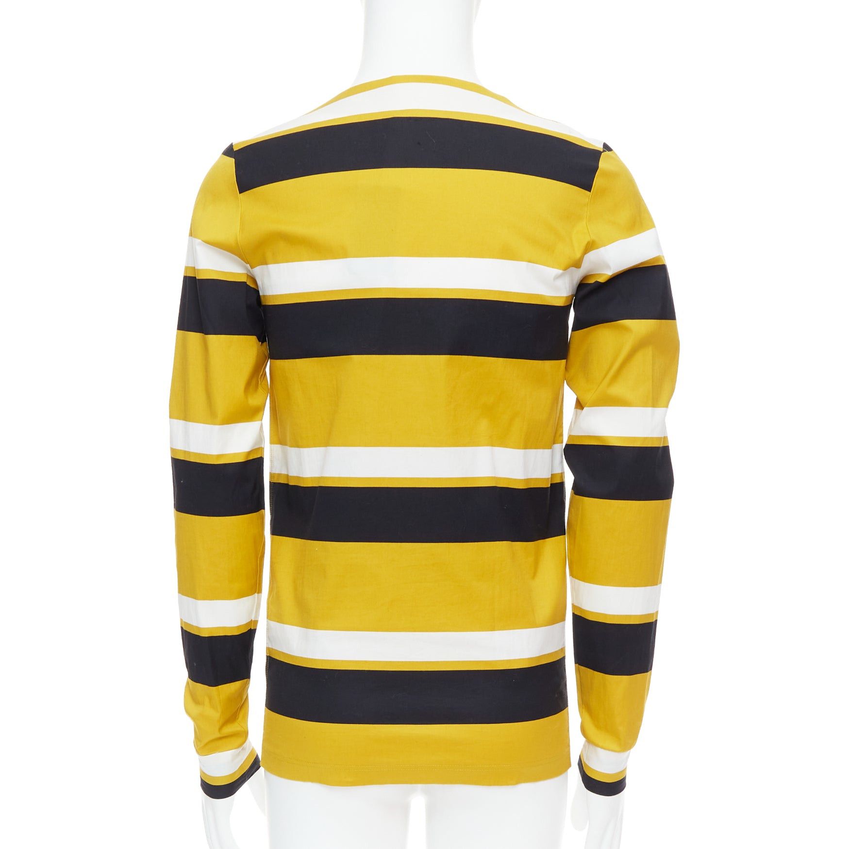 Prada PRADA 2011 Special Edition yellow black white stripe bateau neck sailor shirt S Size US S / EU 44-46 / 1 - 5 Thumbnail