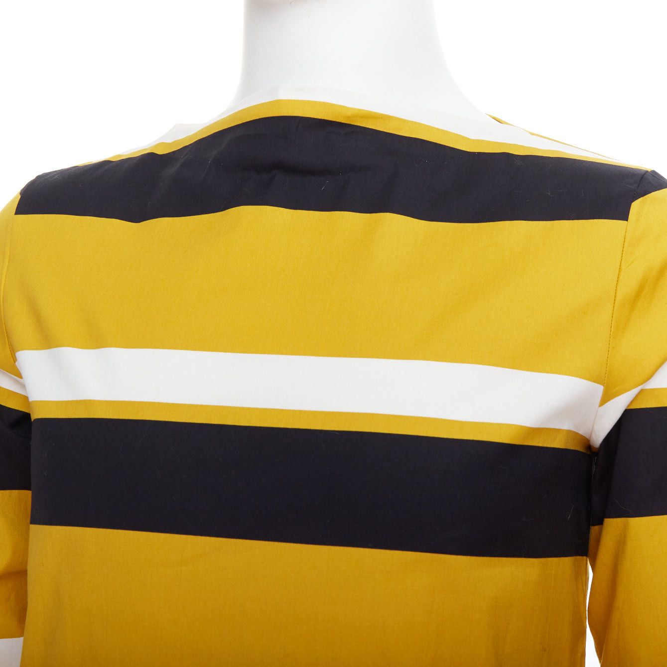 Prada PRADA 2011 Special Edition yellow black white stripe bateau neck sailor shirt S Size US S / EU 44-46 / 1 - 2 Thumbnail