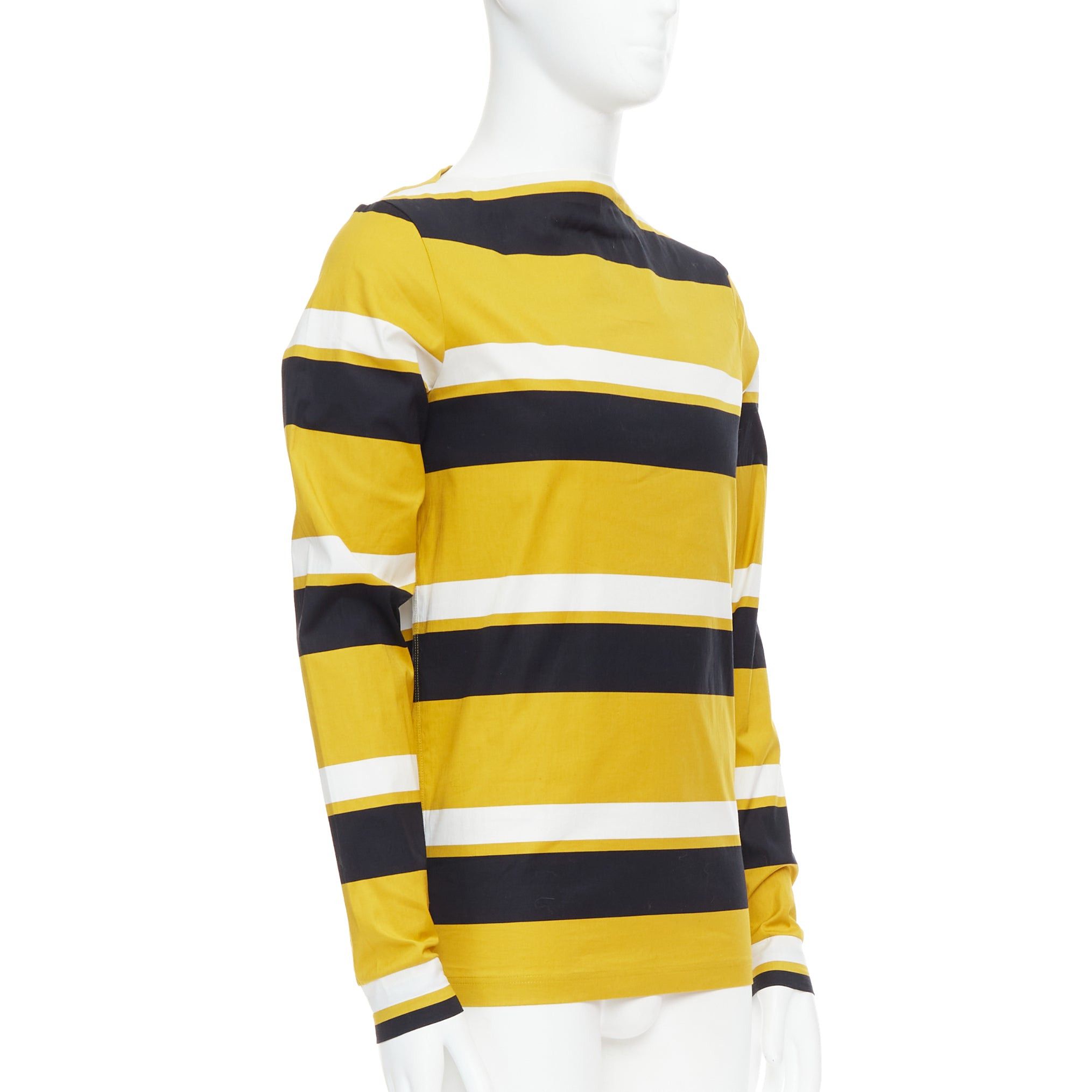 Prada PRADA 2011 Special Edition yellow black white stripe bateau neck sailor shirt S Size US S / EU 44-46 / 1 - 3 Thumbnail