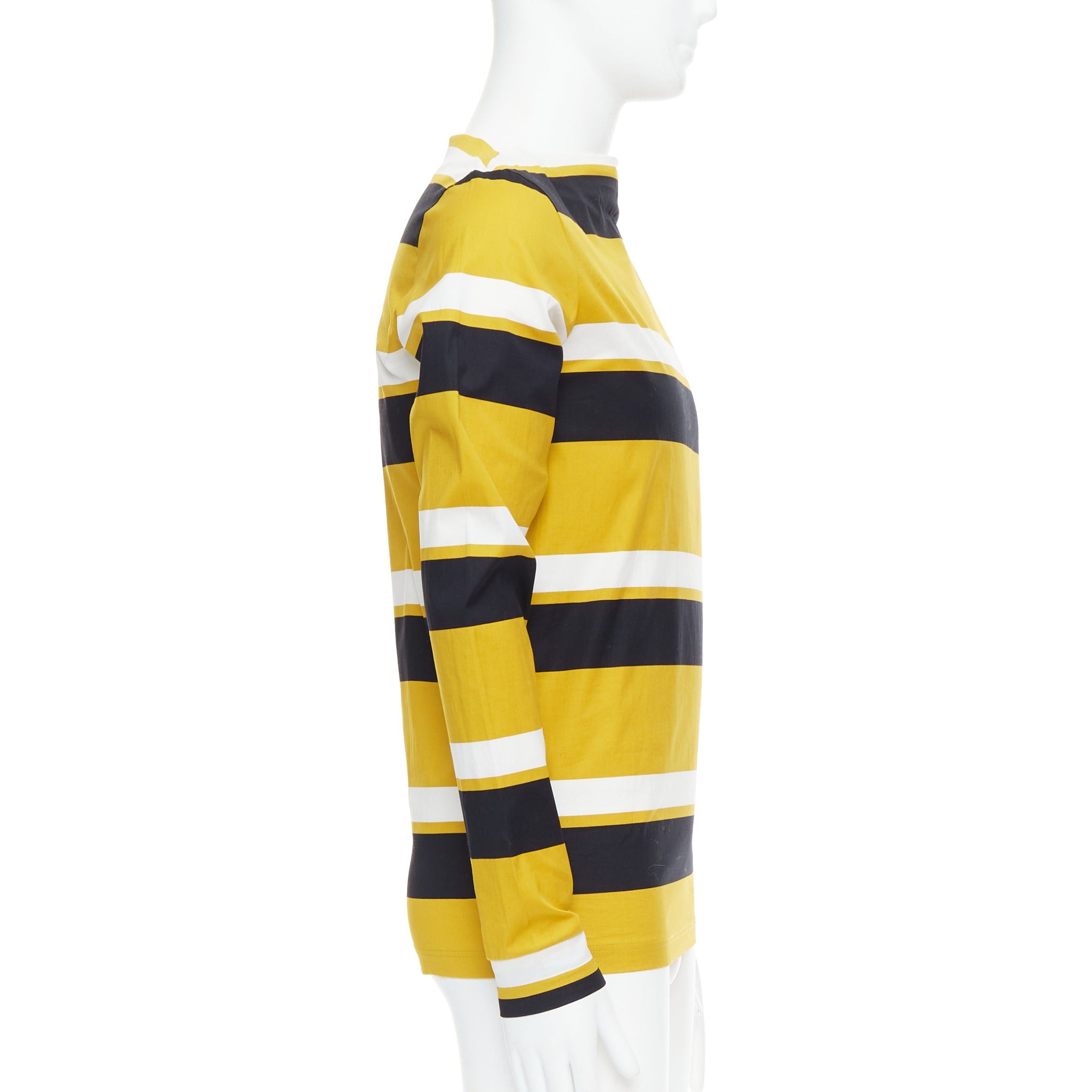 Prada PRADA 2011 Special Edition yellow black white stripe bateau neck sailor shirt S Size US S / EU 44-46 / 1 - 4 Thumbnail