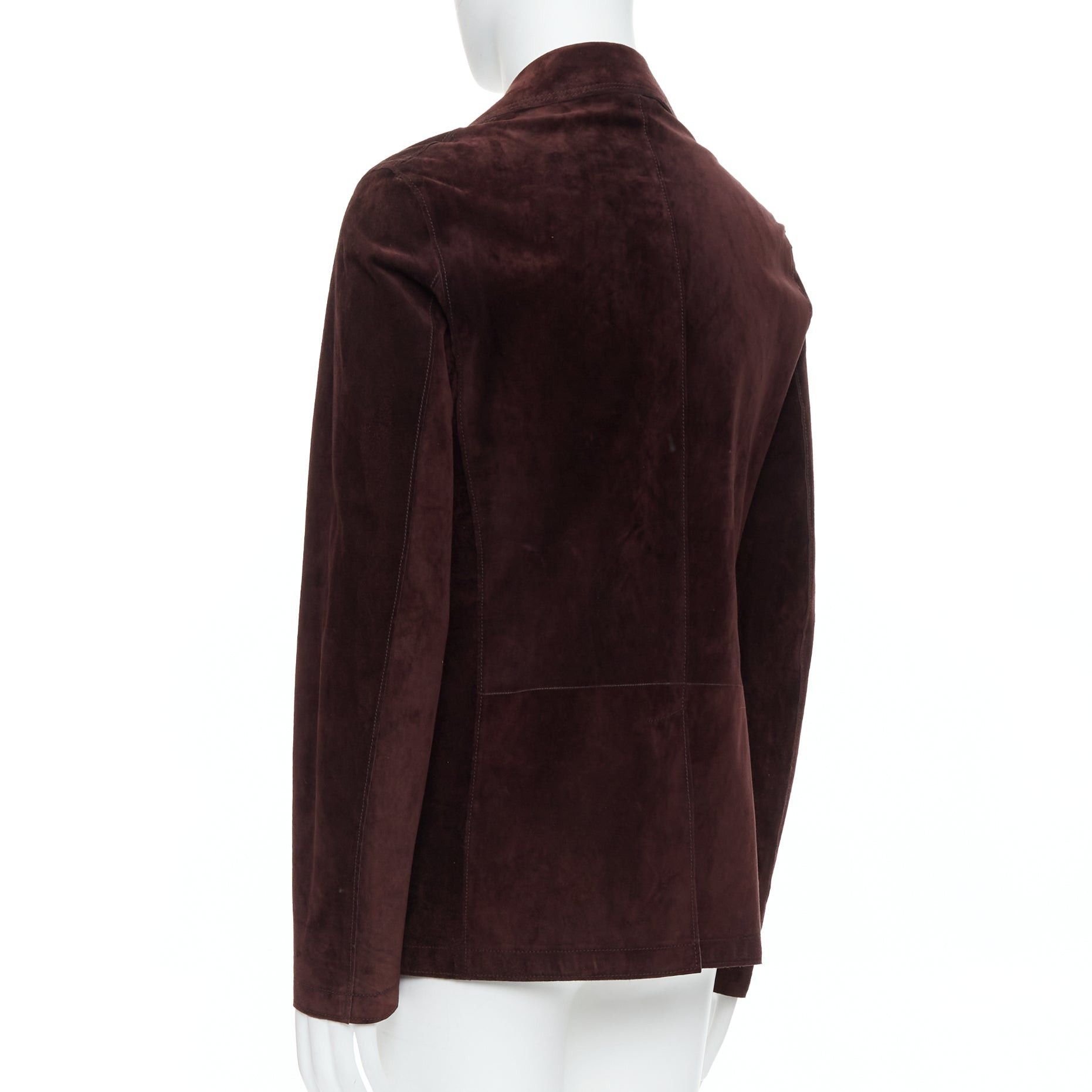 Lanvin LANVIN brown vegetable calfskin suede double breasted jacket FR48 M Size US M / EU 48-50 / 2 - 7 Thumbnail