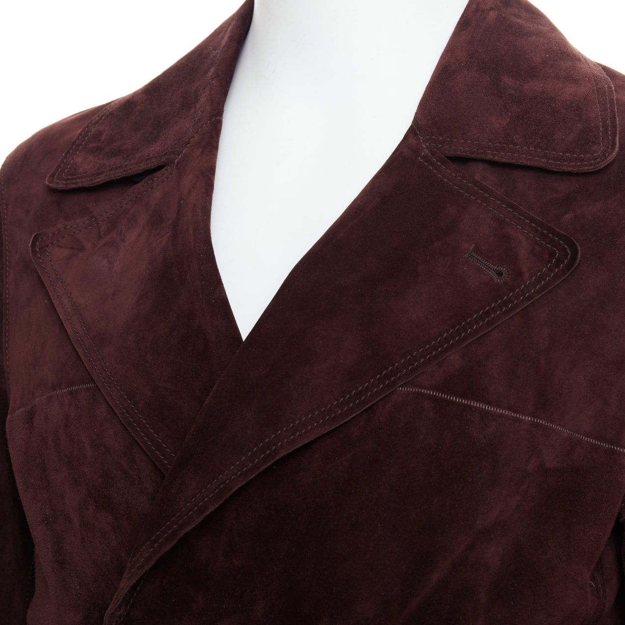 Lanvin LANVIN brown vegetable calfskin suede double breasted jacket FR48 M Size US M / EU 48-50 / 2 - 8 Thumbnail