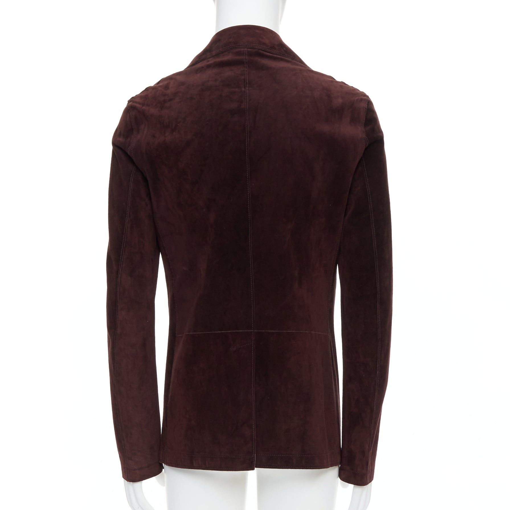 Lanvin LANVIN brown vegetable calfskin suede double breasted jacket FR48 M Size US M / EU 48-50 / 2 - 6 Thumbnail