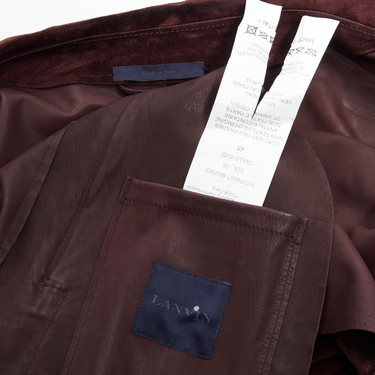 Lanvin LANVIN brown vegetable calfskin suede double breasted jacket FR48 M Size US M / EU 48-50 / 2 - 9 Thumbnail