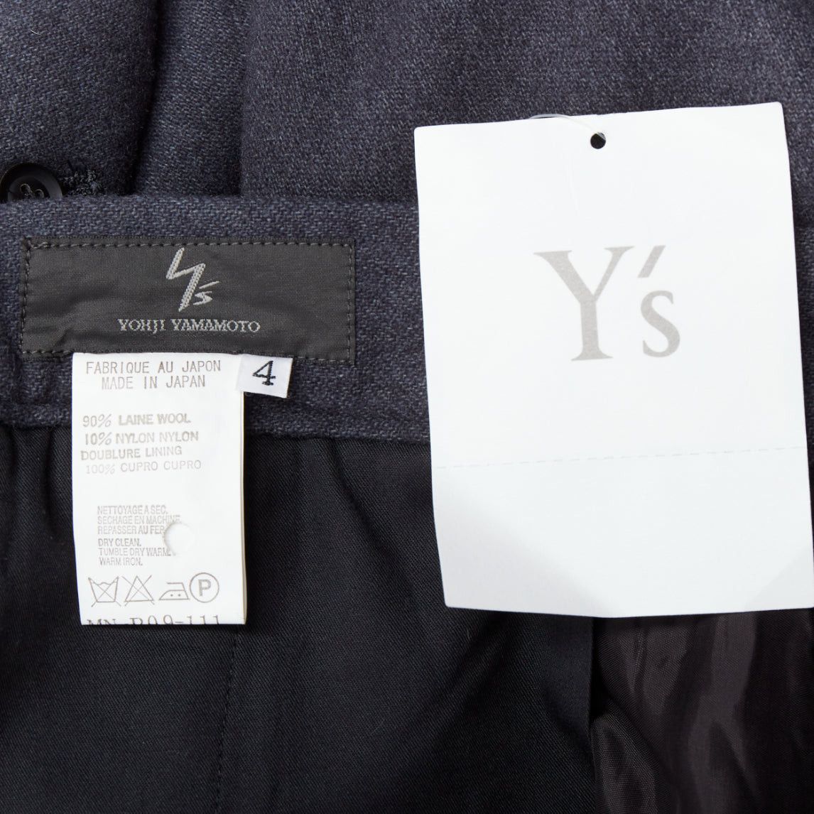 Yohji Yamamoto YOHJI YAMAMOTO Y's greyish blue wool blend pleated tapered pants JP4 XL Size US 28 / EU 44 - 8 Thumbnail