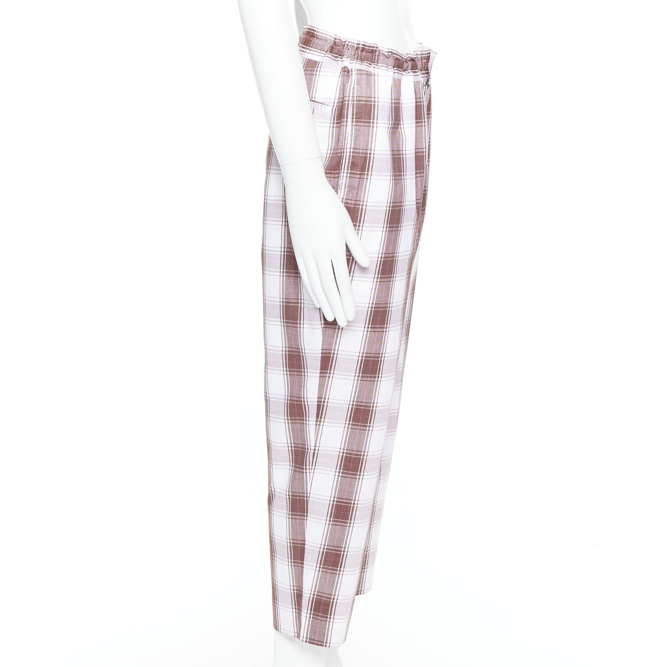 Comme des Garcons COMME DES GARCONS Homme Deux 2016 brown white checkered tapered pants S Size US 28 / EU 44 - 4 Thumbnail