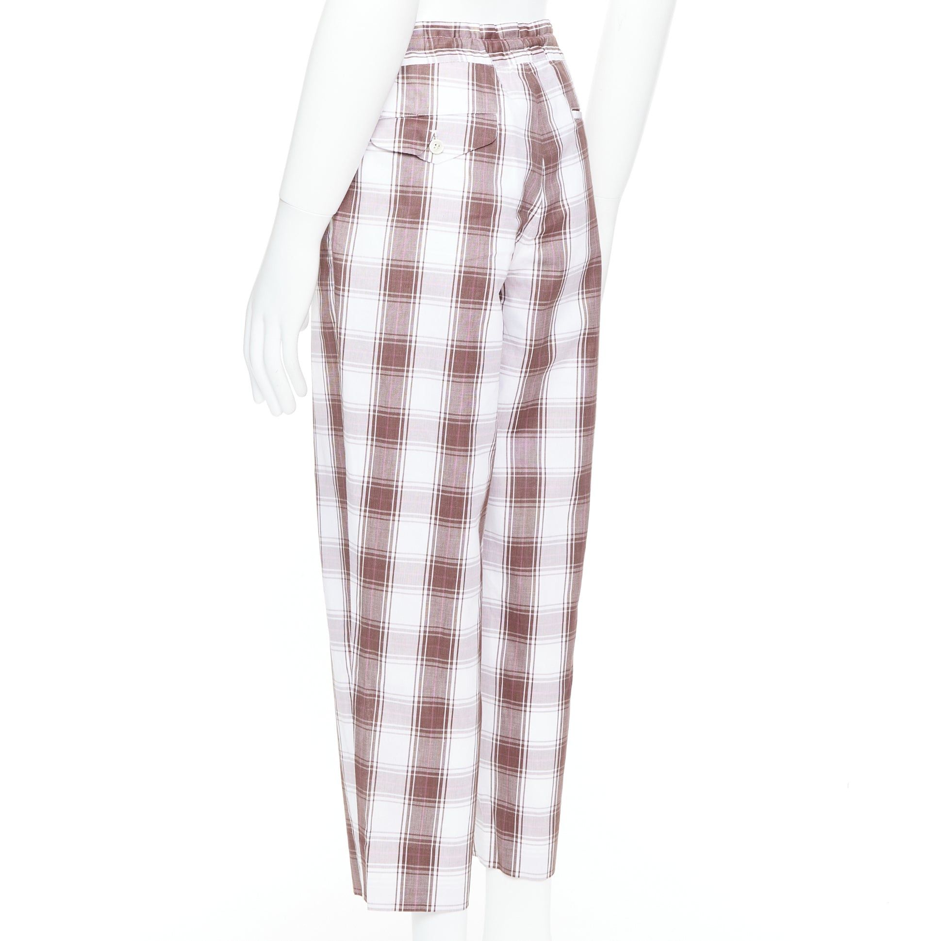 Comme des Garcons COMME DES GARCONS Homme Deux 2016 brown white checkered tapered pants S Size US 28 / EU 44 - 5 Thumbnail